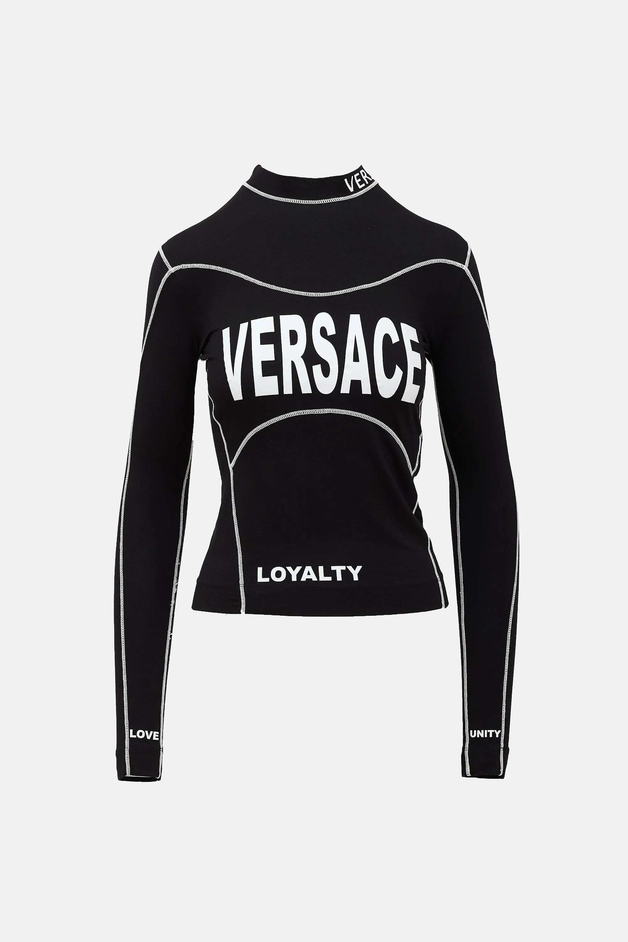 Printed Mock Neck Top sold by VSP Consignment