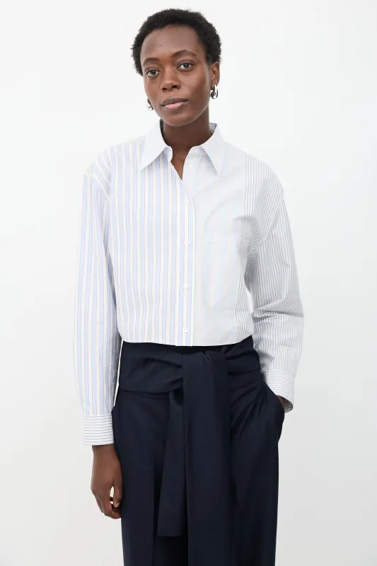 Multi-Stripe Cropped Shirt sold by VSP Consignment