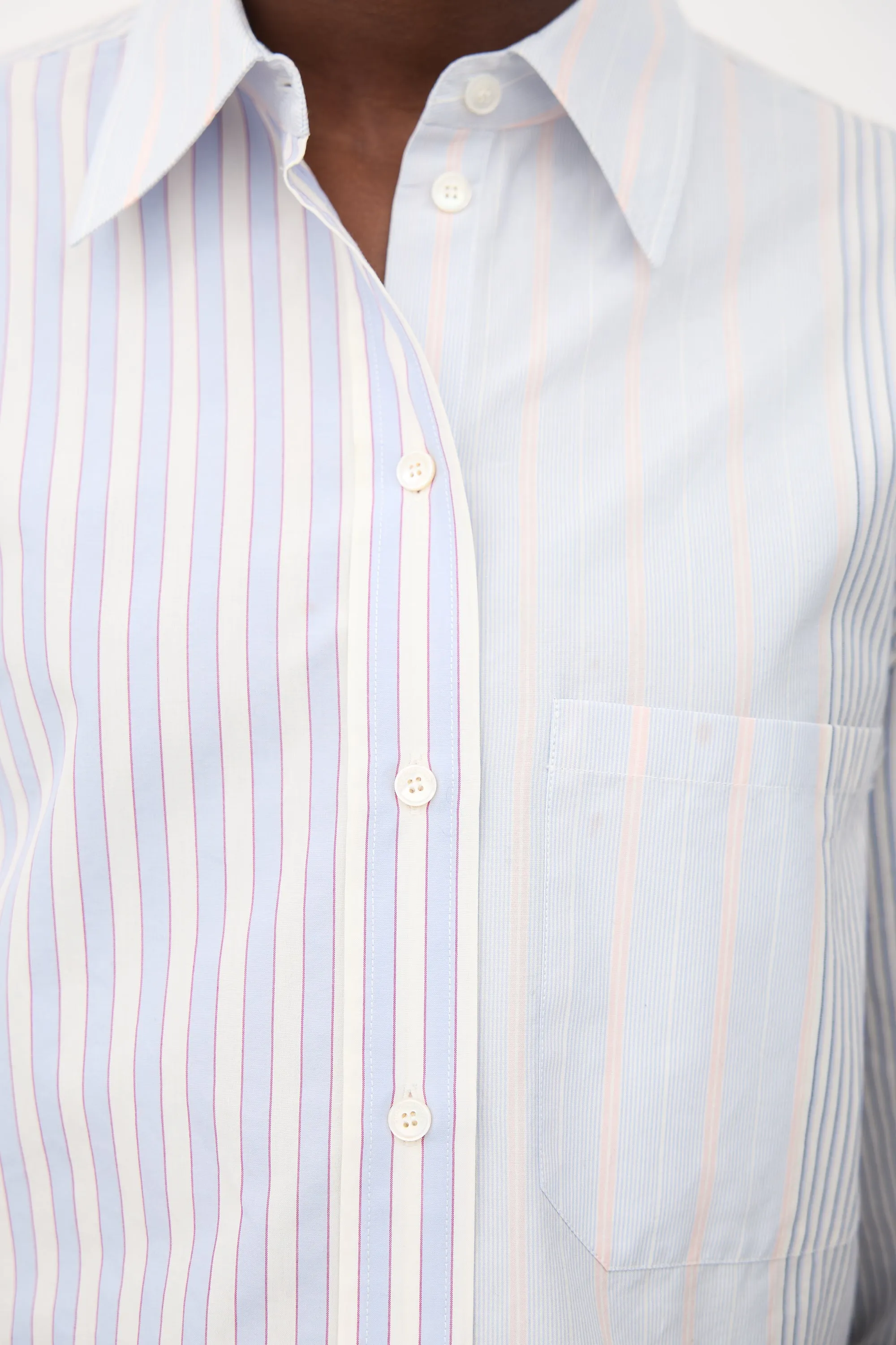 Multi-Stripe Cropped Shirt sold by VSP Consignment product image thumbnail 5