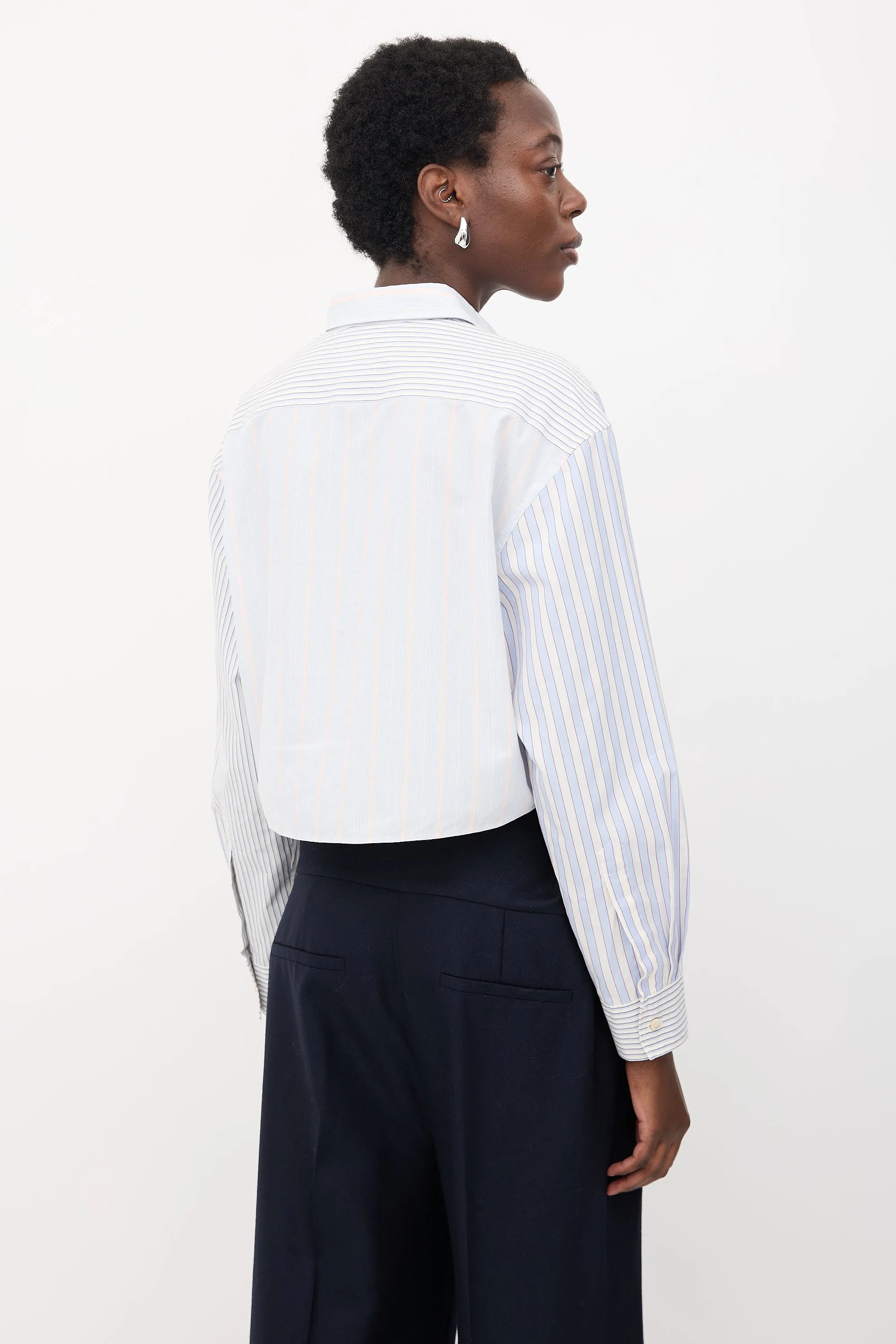 Multi-Stripe Cropped Shirt sold by VSP Consignment product image thumbnail 4