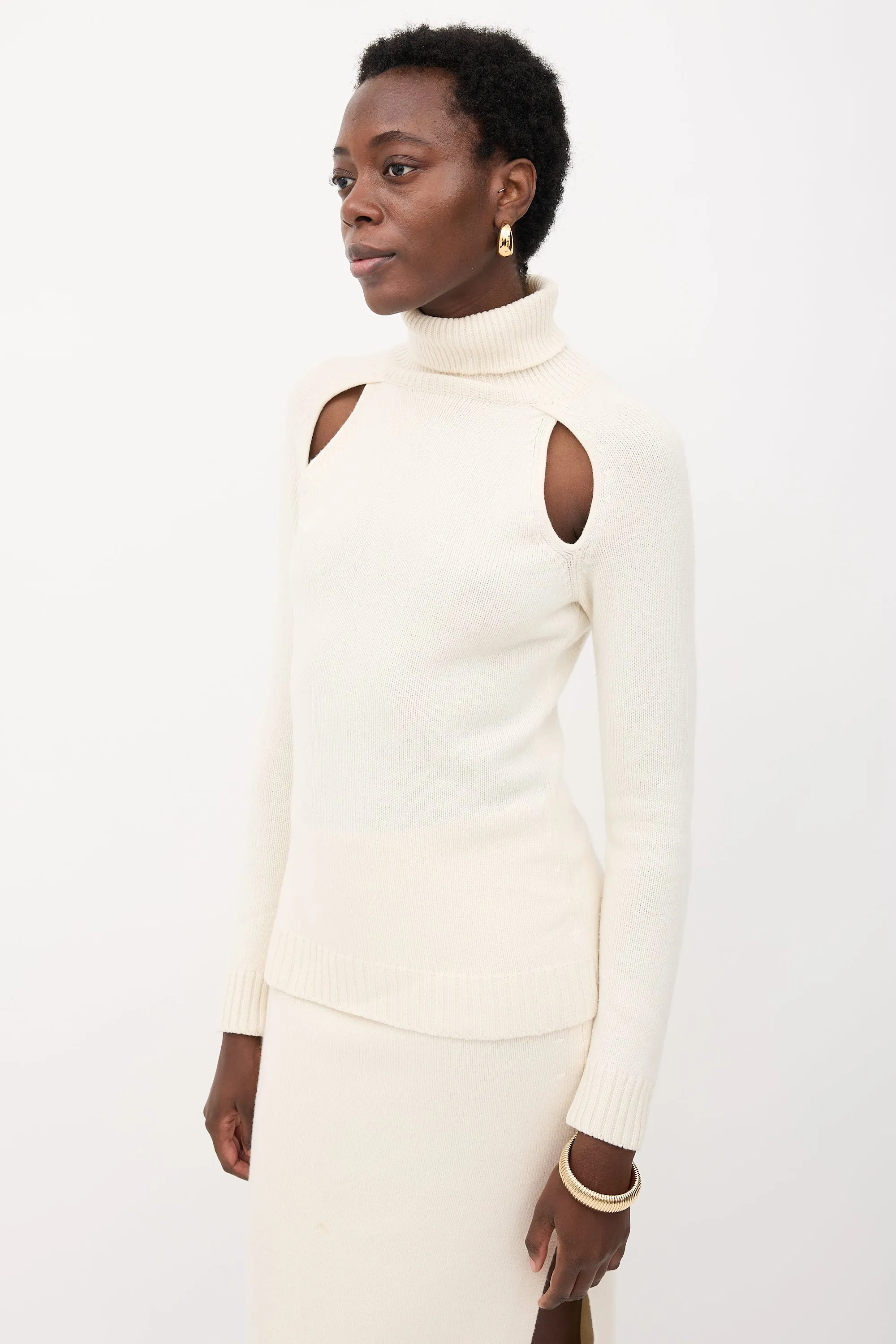 Cashmere Cut Out Turtleneck Sweater sold by VSP Consignment product image thumbnail 3
