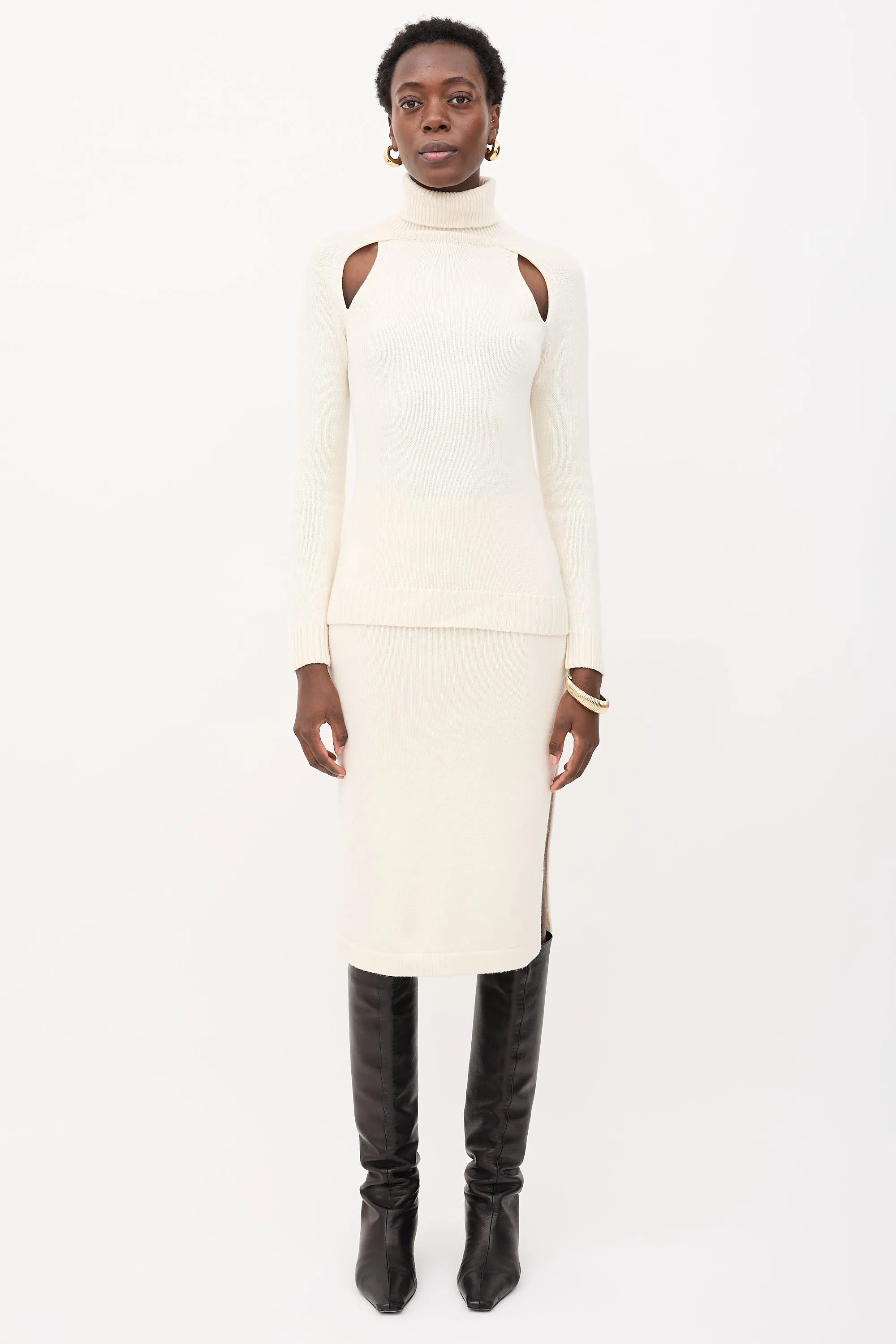 Cashmere Cut Out Turtleneck Sweater sold by VSP Consignment product image thumbnail 2