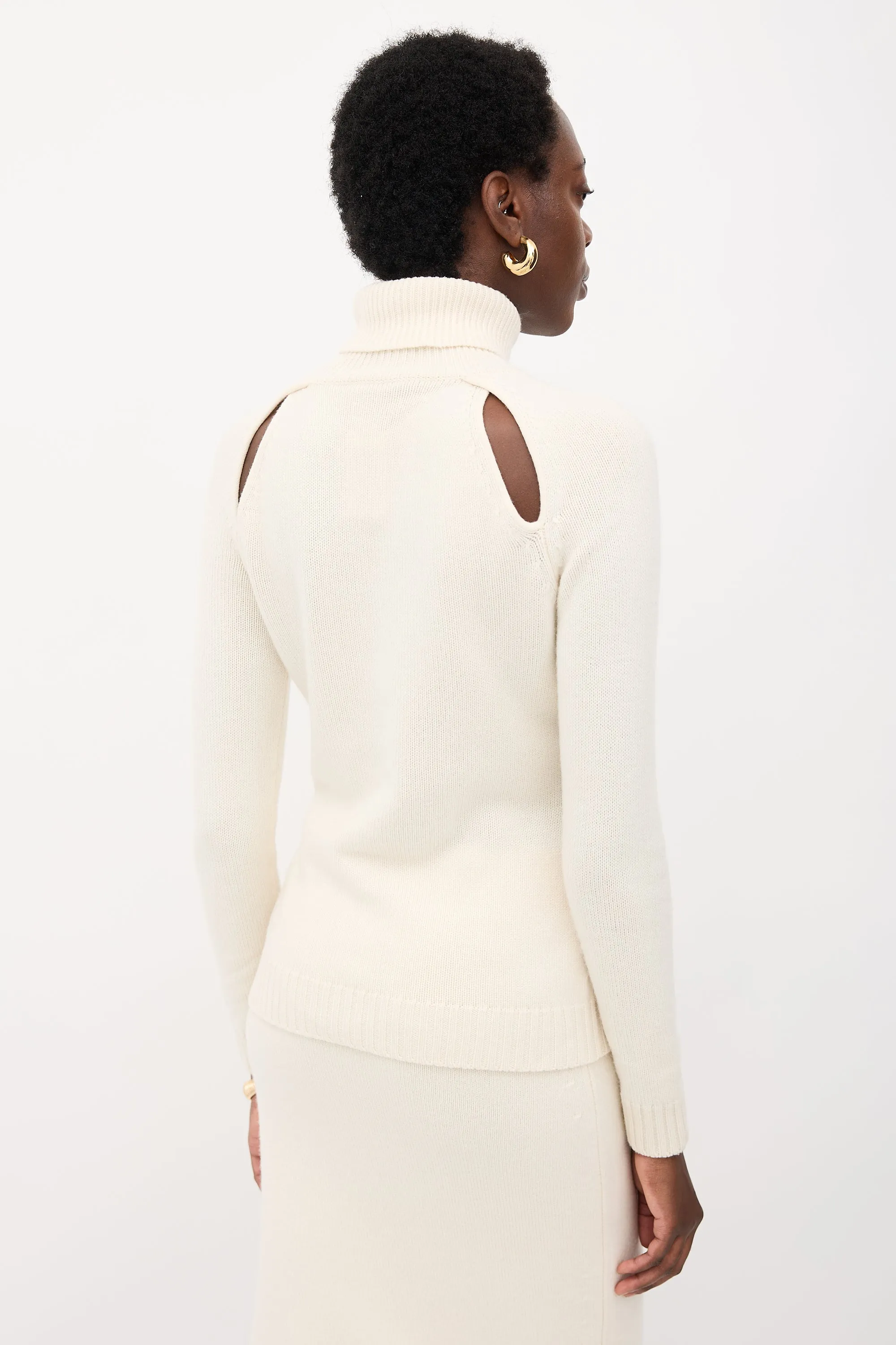 Cashmere Cut Out Turtleneck Sweater sold by VSP Consignment product image thumbnail 4