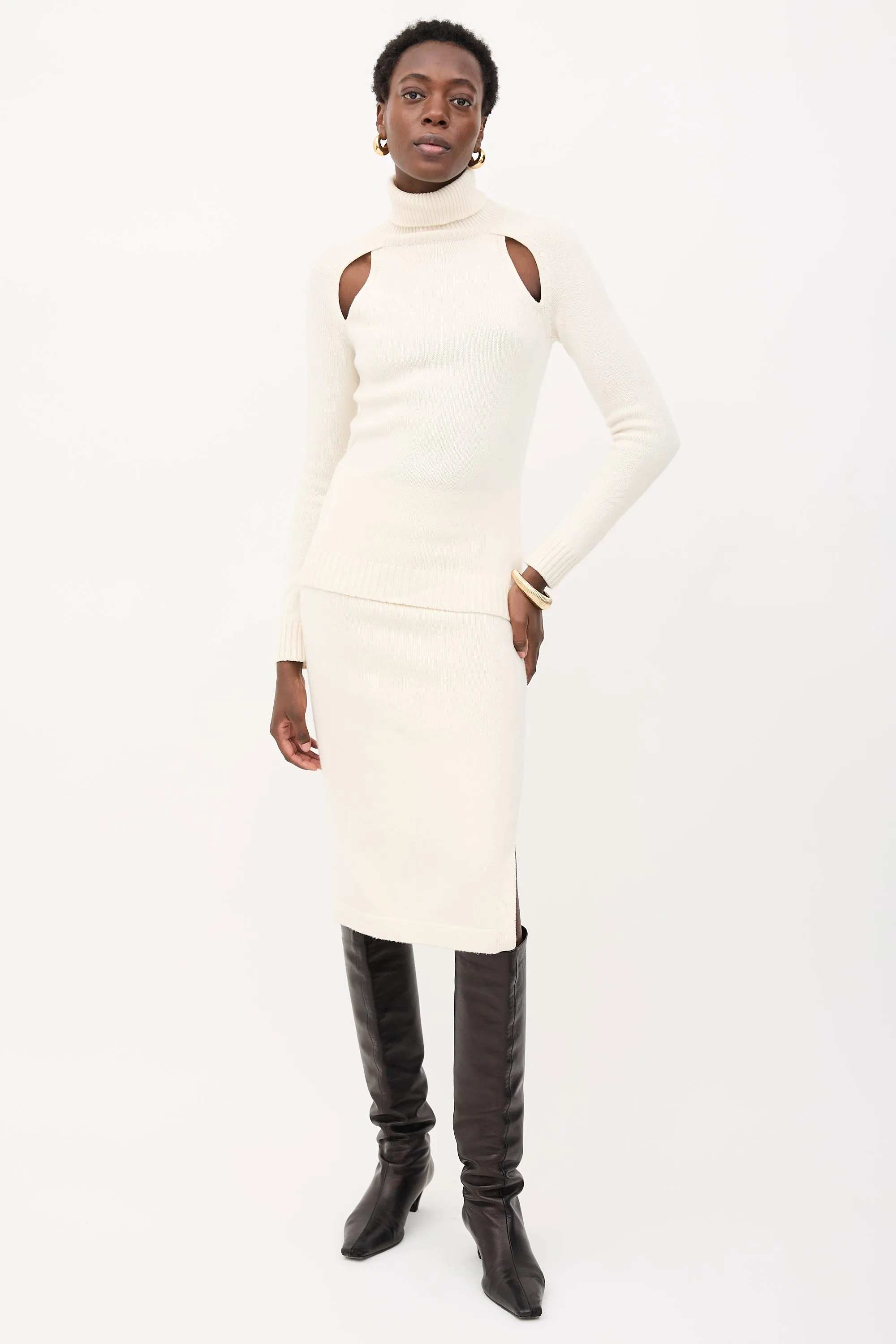 Cashmere Cut Out Turtleneck Sweater sold by VSP Consignment product image thumbnail 5