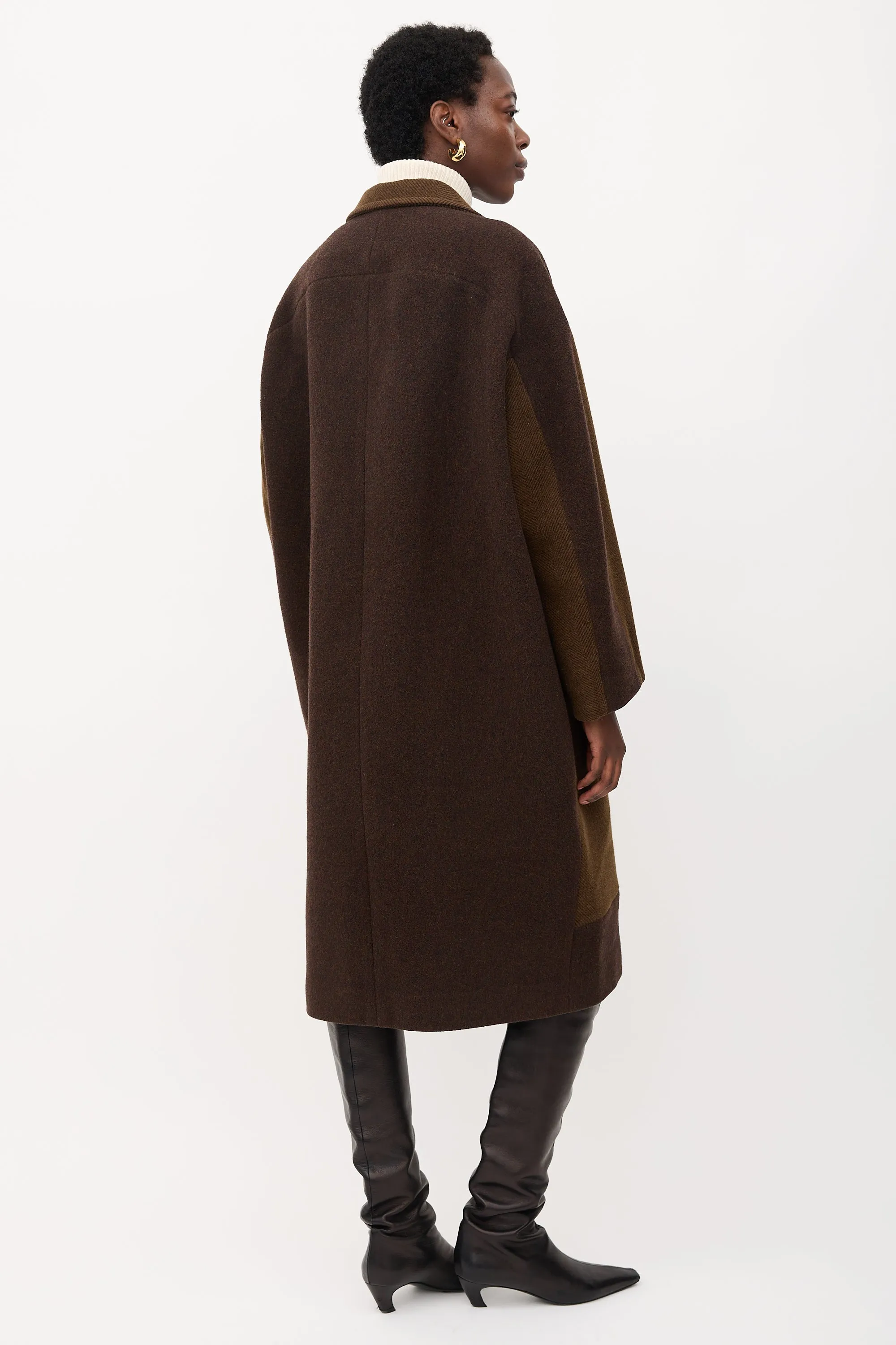 FW 2018 Wool Two Tone Coat sold by VSP Consignment product image thumbnail 4