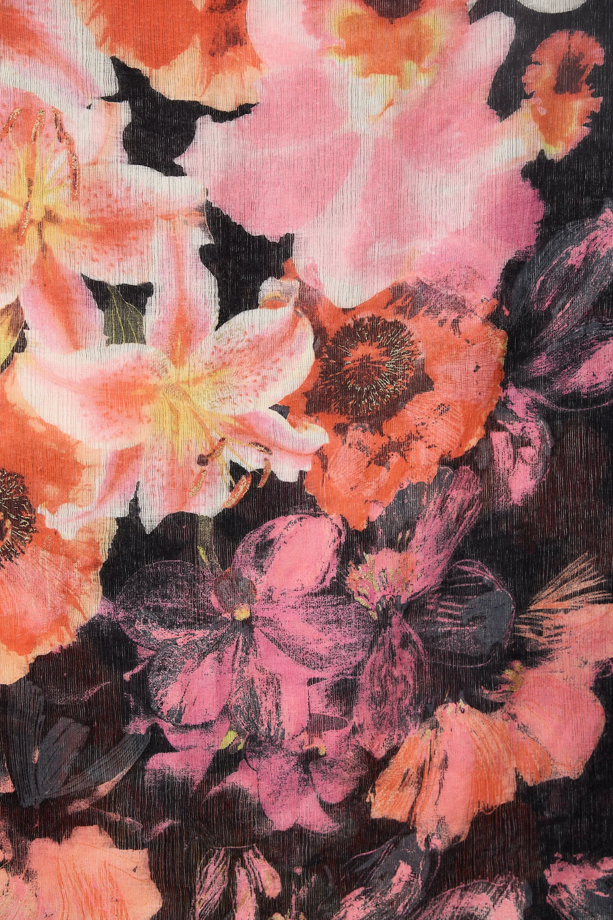 Silk & Cashmere Floral Scarf sold by VSP Consignment product image thumbnail 3