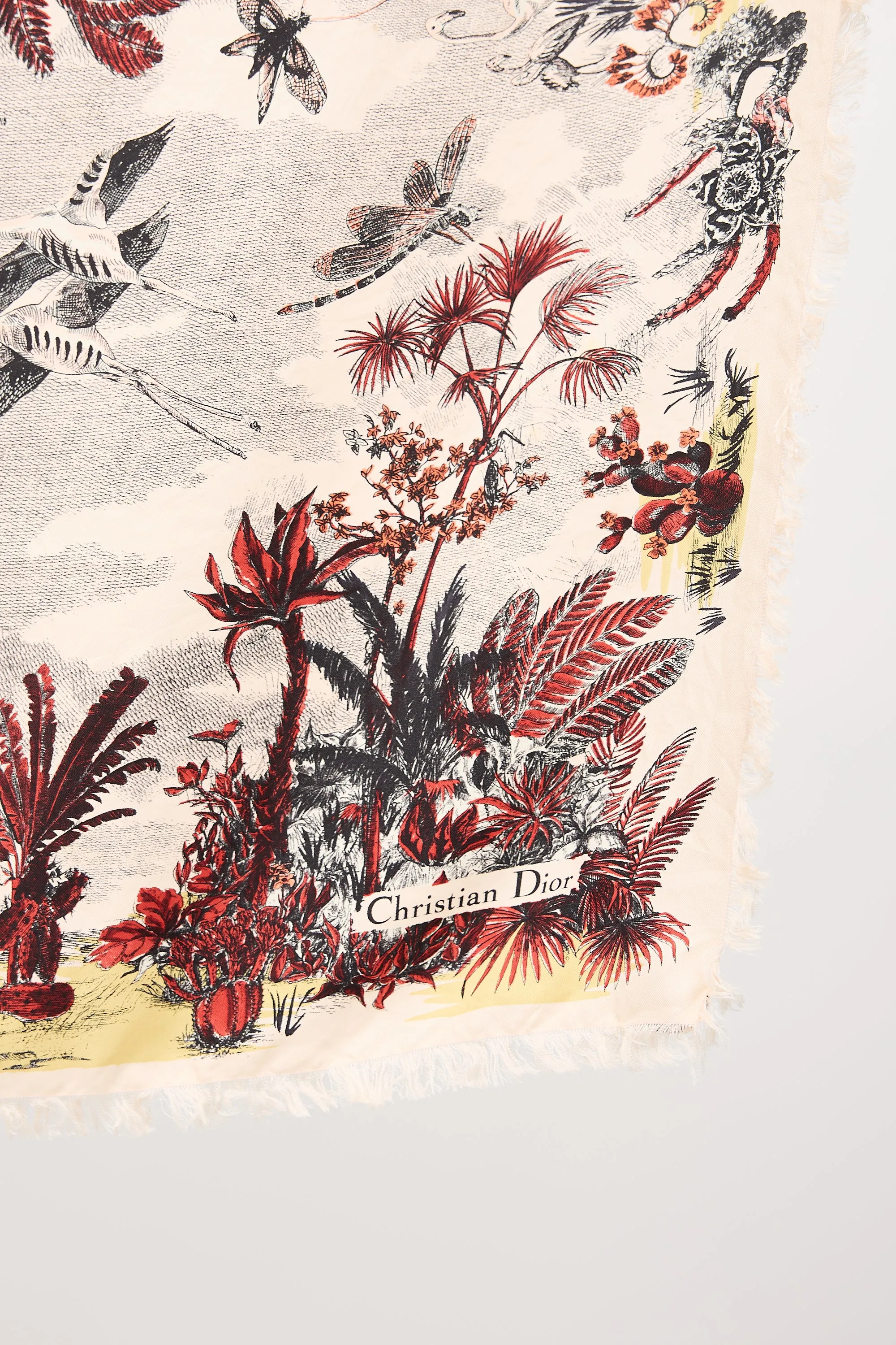 Silk Tropical Print Scarf sold by VSP Consignment product image thumbnail 3