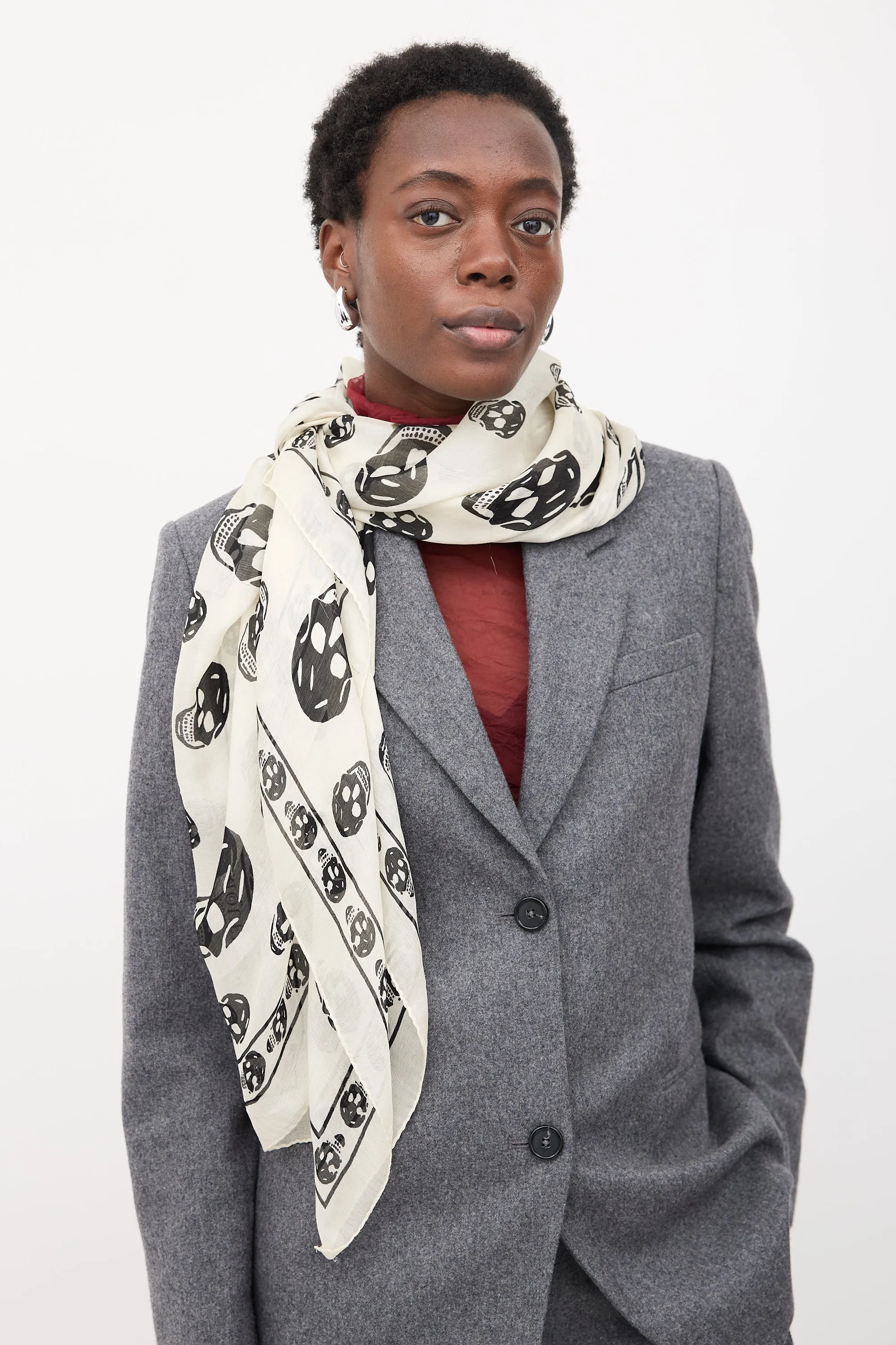 Silk Skull Scarf sold by VSP Consignment