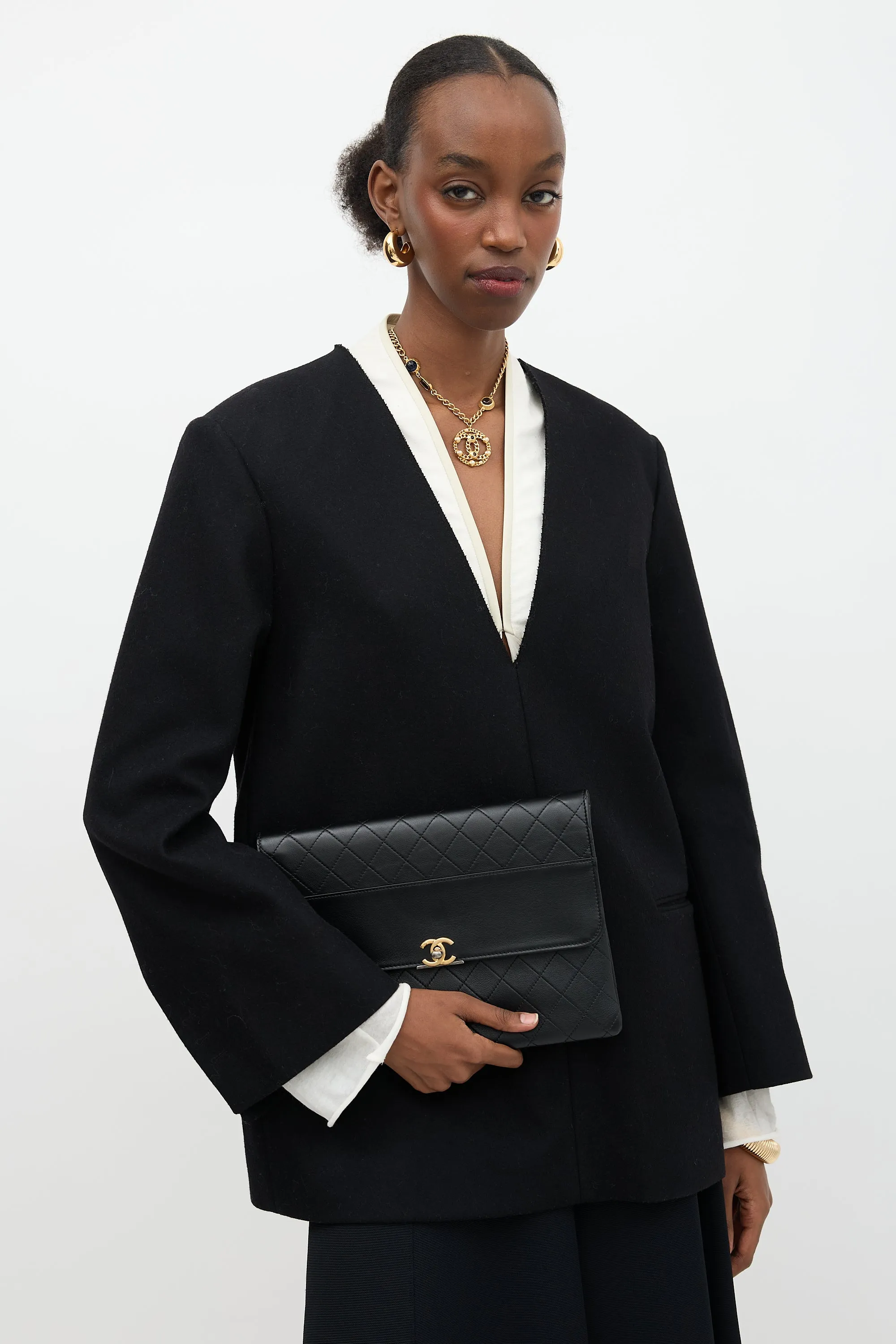 Leather Sleek and Chic Clutch sold by VSP Consignment product image thumbnail 2