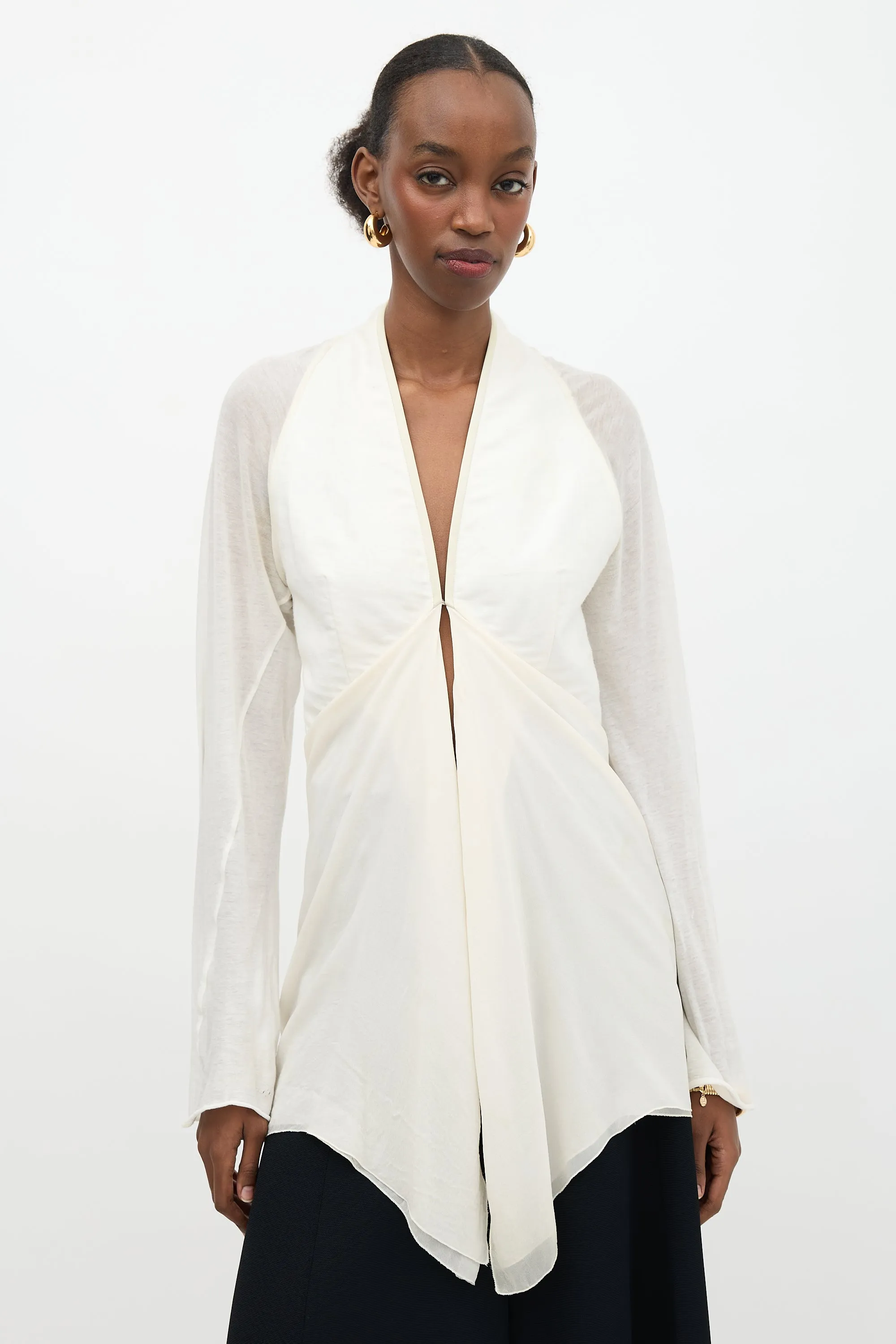 Silk Draped Top sold by VSP Consignment