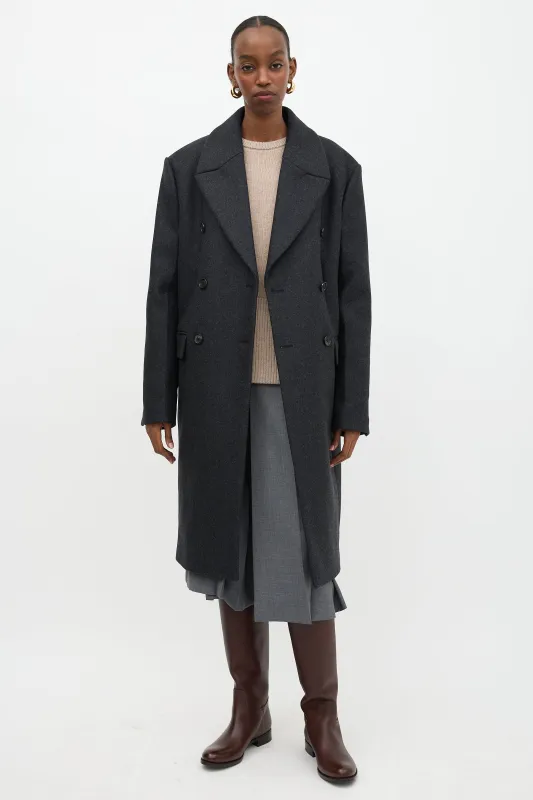 Wool Broad Midi Coat sold by VSP Consignment