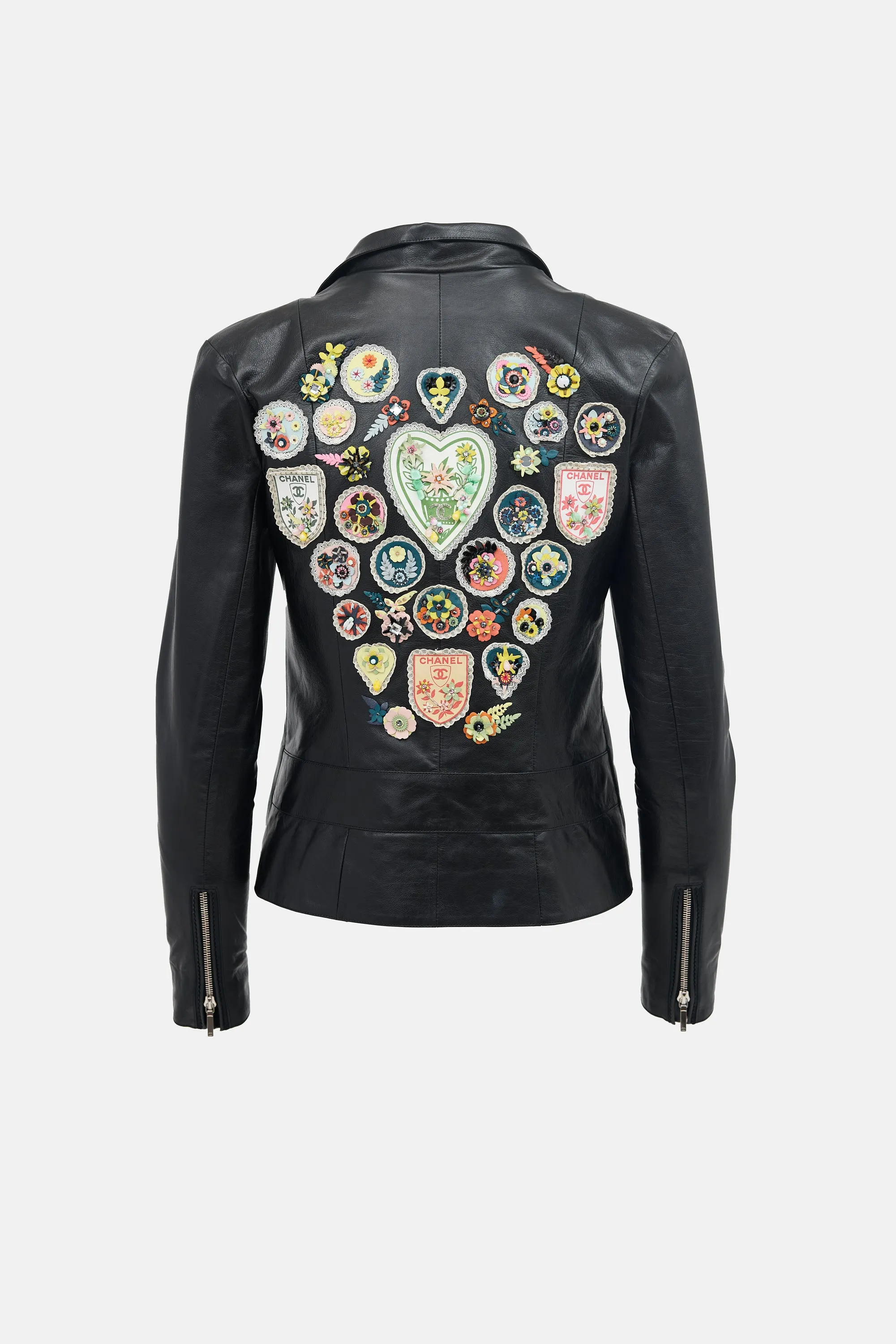 Leather Patch Biker Jacket sold by VSP Consignment product image thumbnail 4