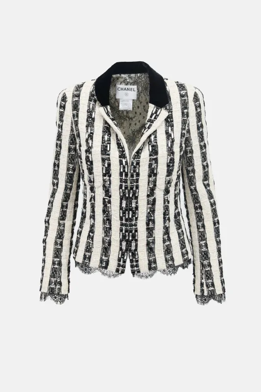 FW 2004 Tweed Embellished Jacket sold by VSP Consignment