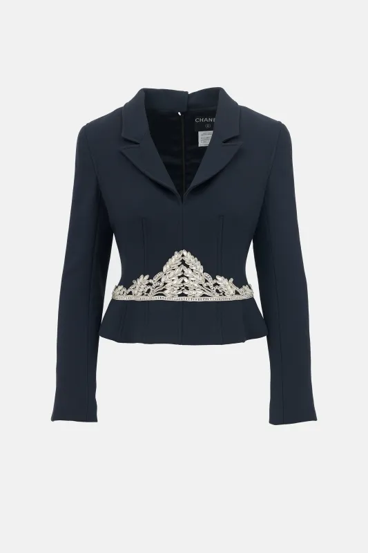 FW 2002 Wool Embellished Jacket made by Chanel