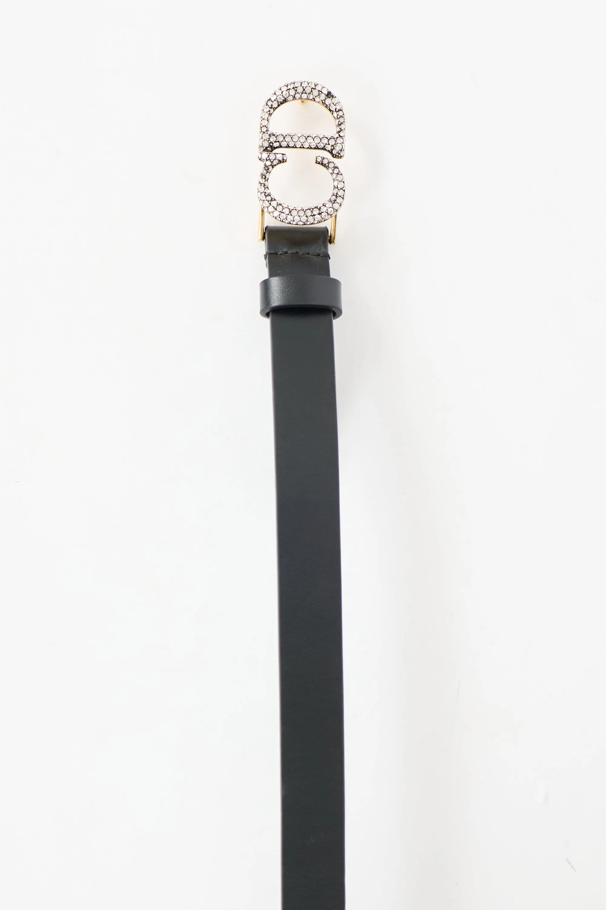 Leather Crystal CD Buckle Belt sold by VSP Consignment product image thumbnail 2