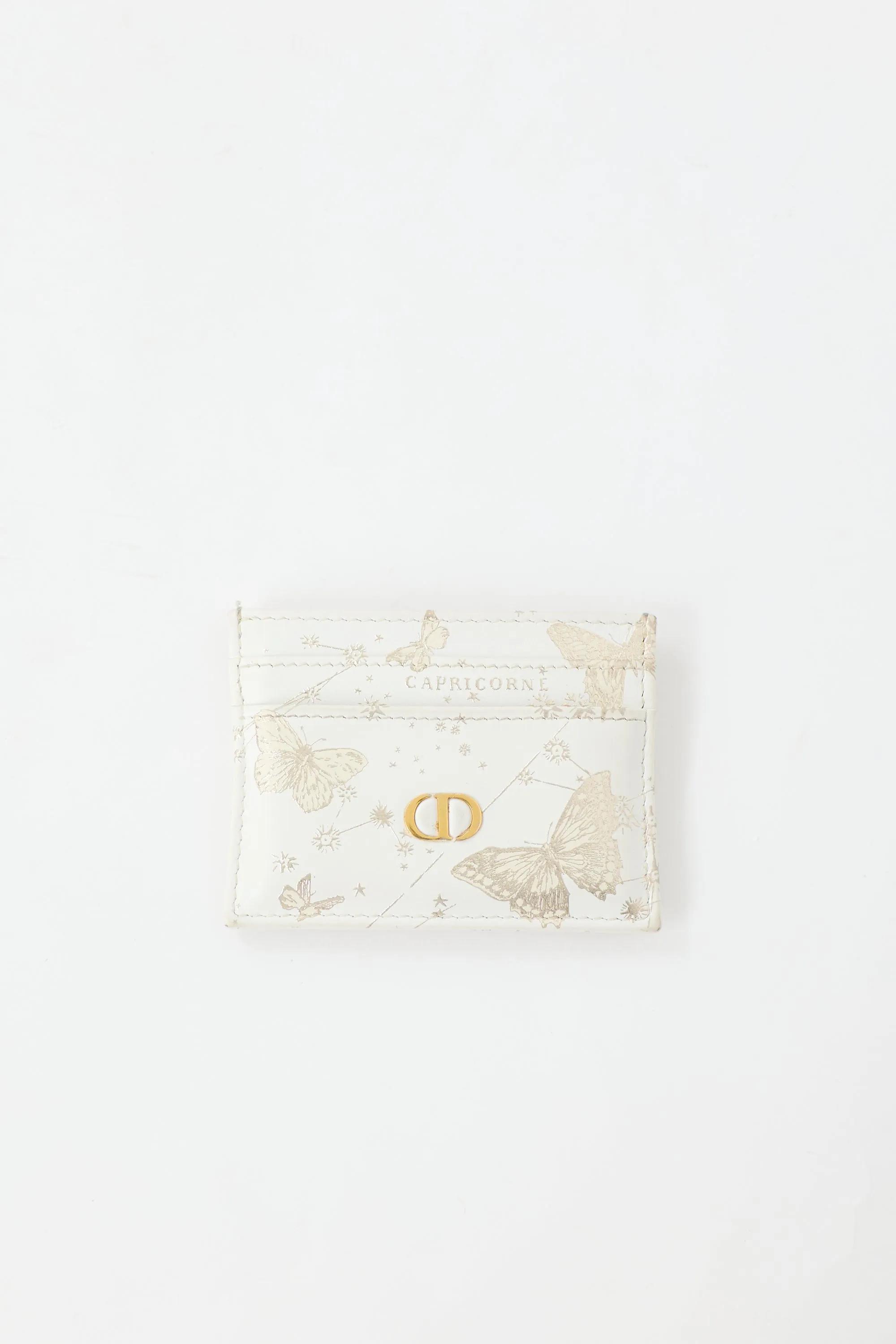 Leather Capricorn Card Holder sold by VSP Consignment