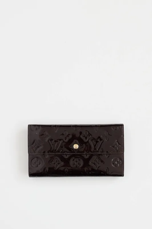 Monogram Vernis Patent Sarah Wallet sold by VSP Consignment