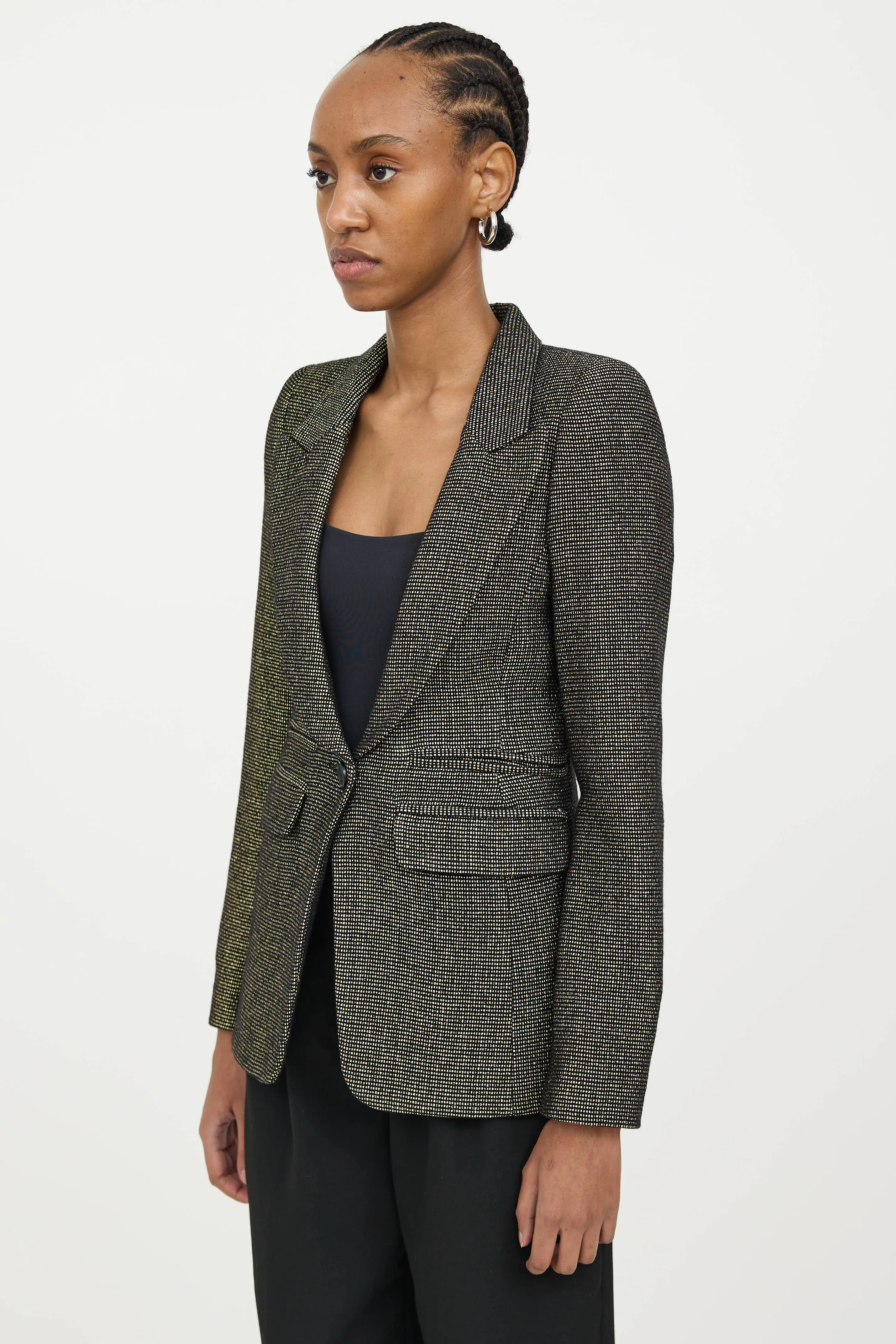 Metallic Wool Blazer sold by VSP Consignment product image thumbnail 3