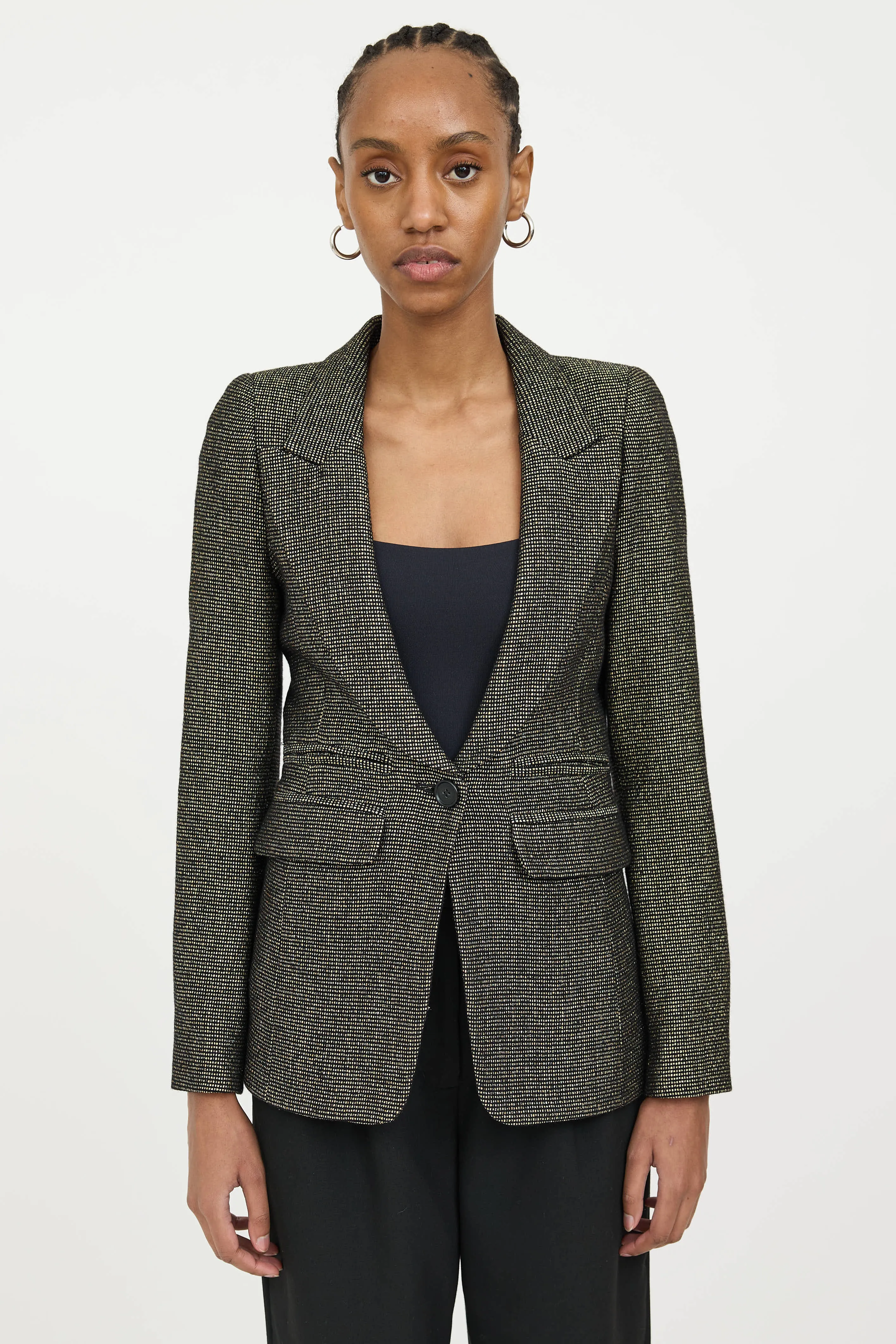 Metallic Wool Blazer sold by VSP Consignment