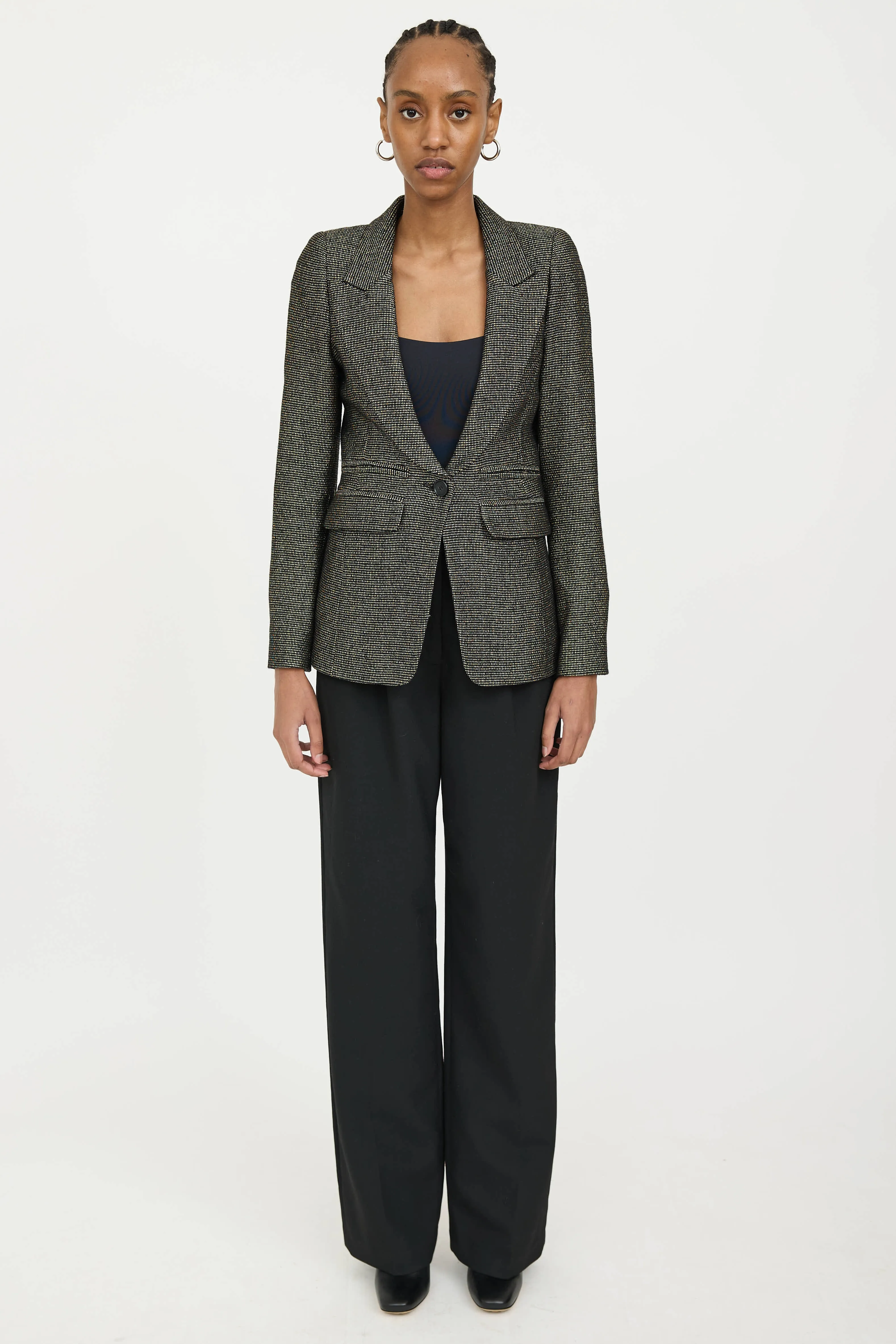 Metallic Wool Blazer sold by VSP Consignment product image thumbnail 2