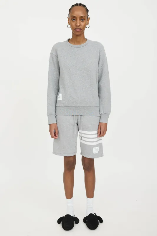 Webbed Striped Sweatshirt made by Thom Browne