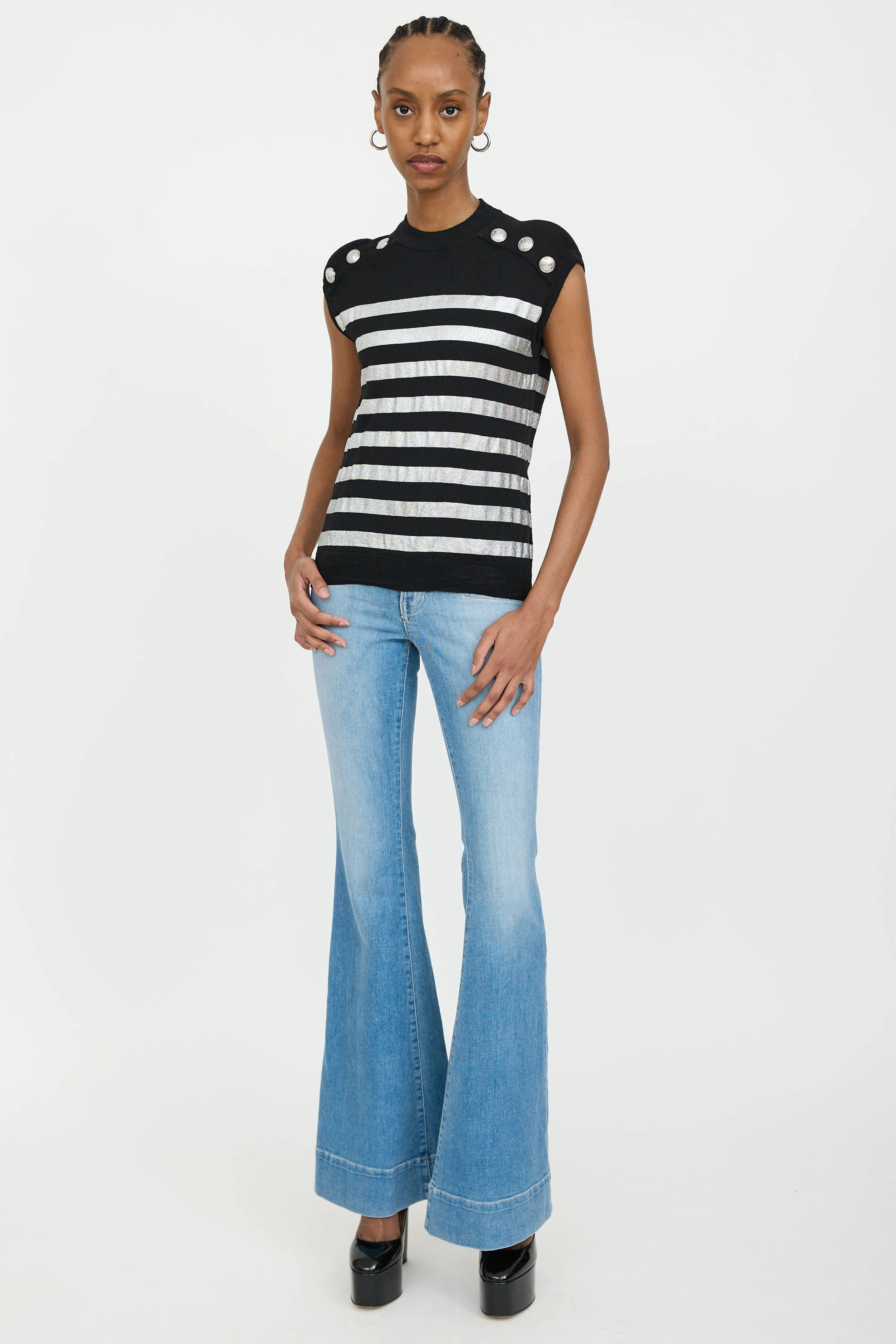Wool Striped Knit Top sold by VSP Consignment product image thumbnail 5