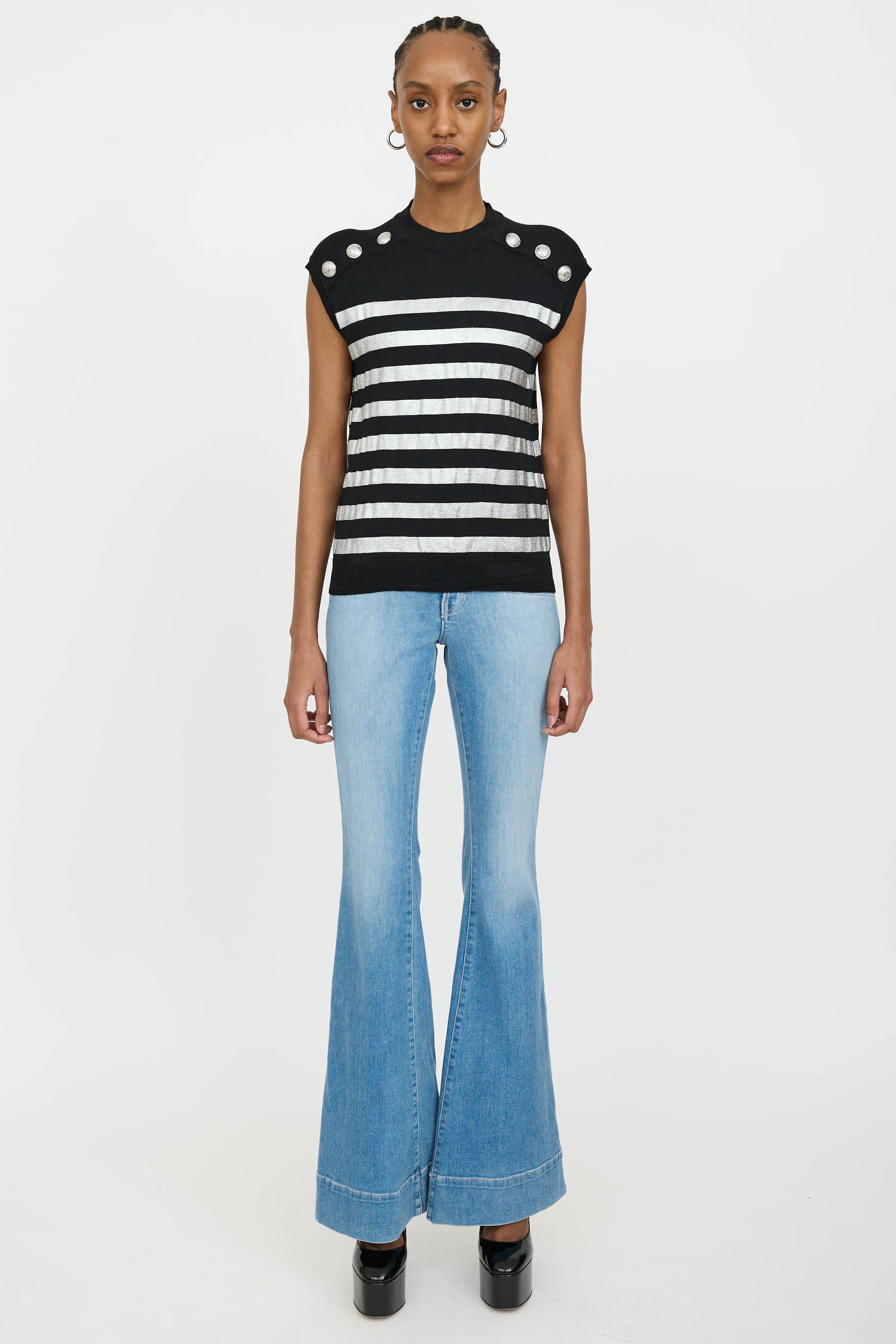 Wool Striped Knit Top sold by VSP Consignment product image thumbnail 2