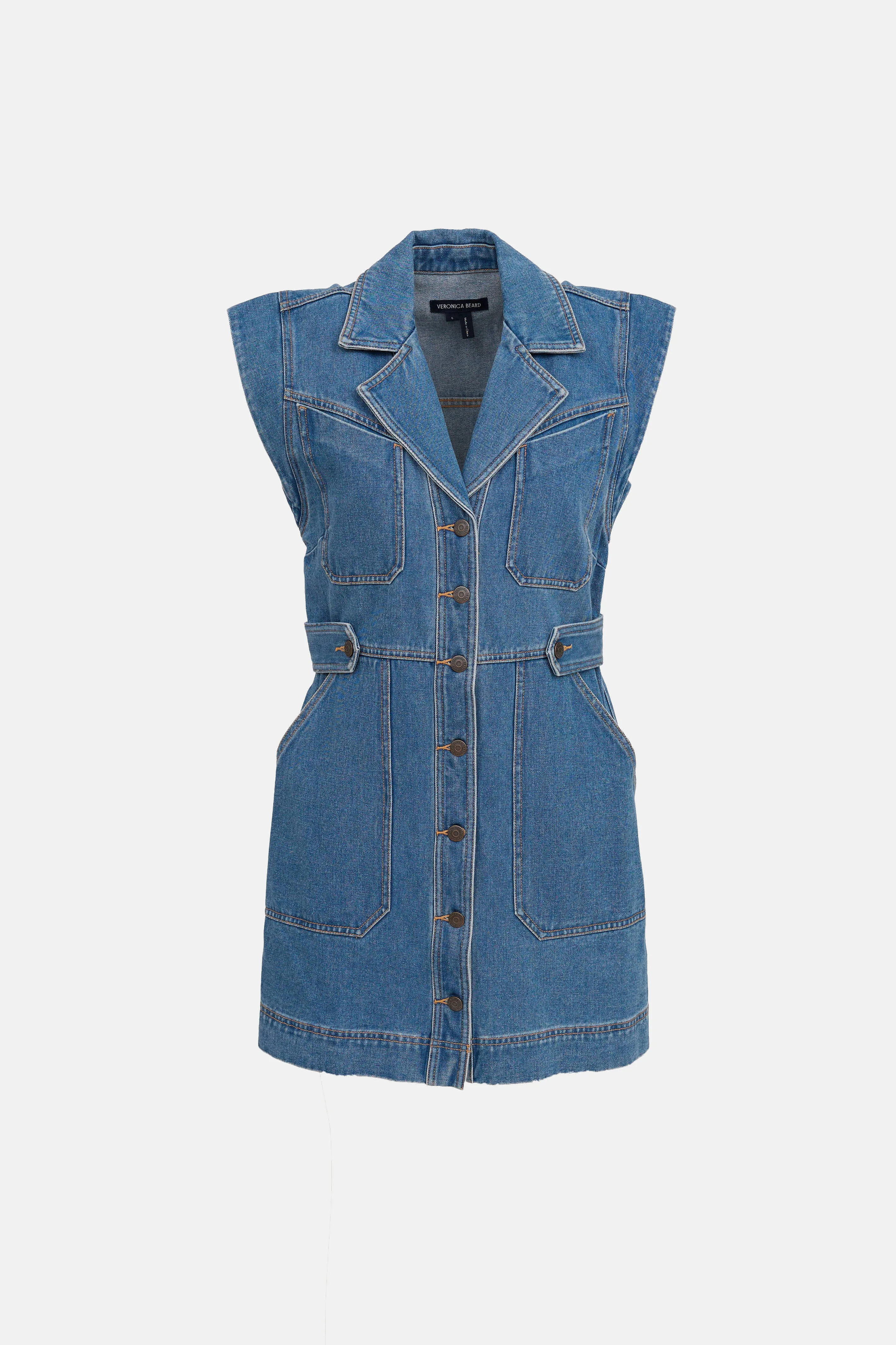 Jax Denim Cap Sleeve Dress sold by VSP Consignment