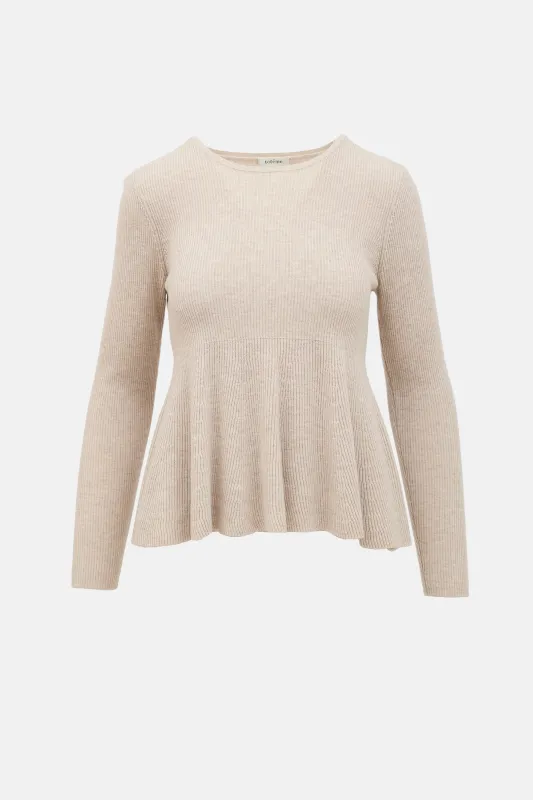 Wool Ribbed Peplum Sweater sold by VSP Consignment