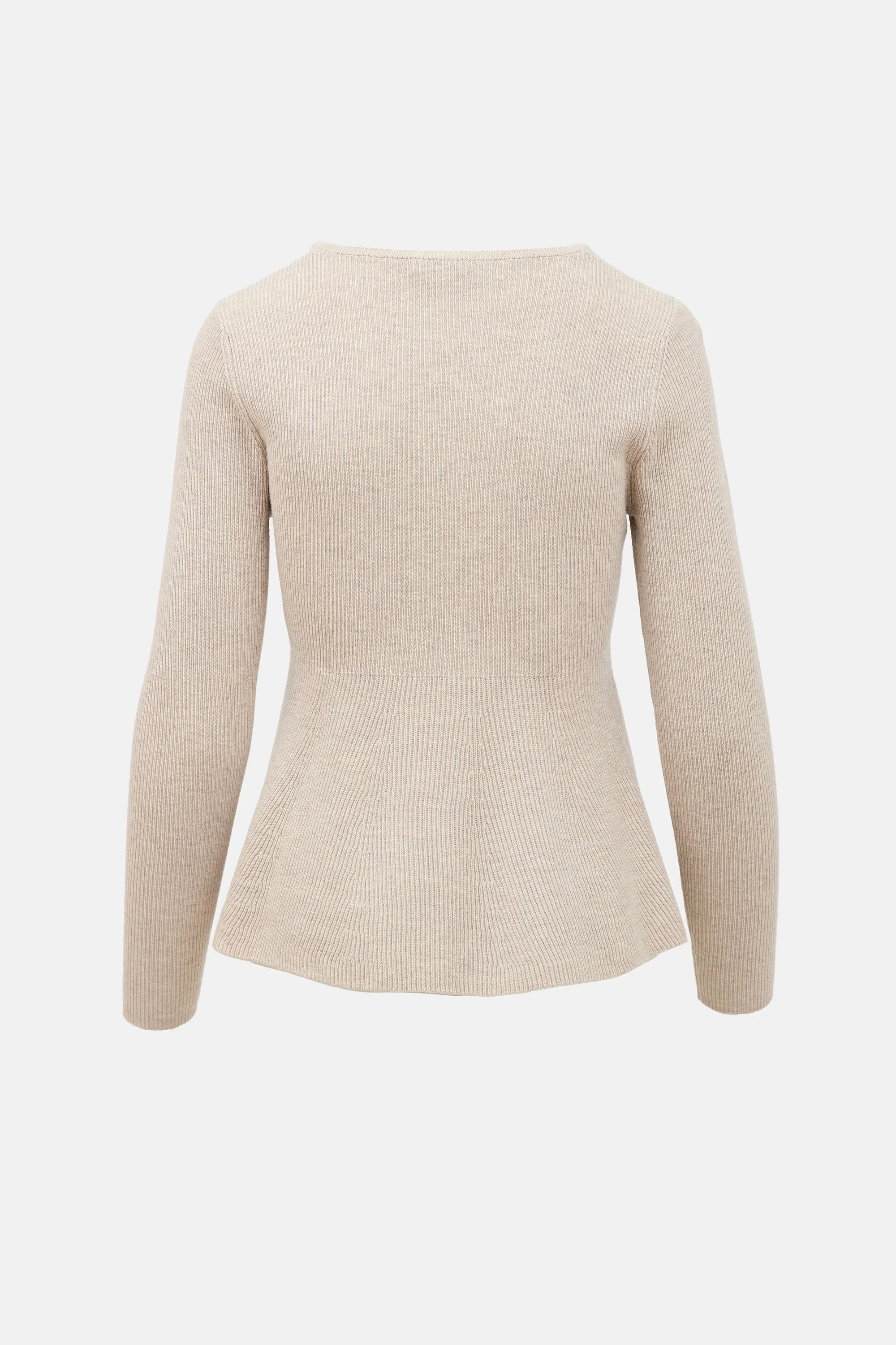 Wool Ribbed Peplum Sweater sold by VSP Consignment product image thumbnail 2