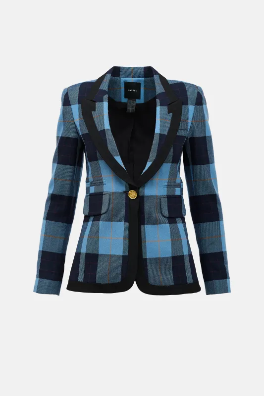 Check Peaked Lapel Blazer sold by VSP Consignment