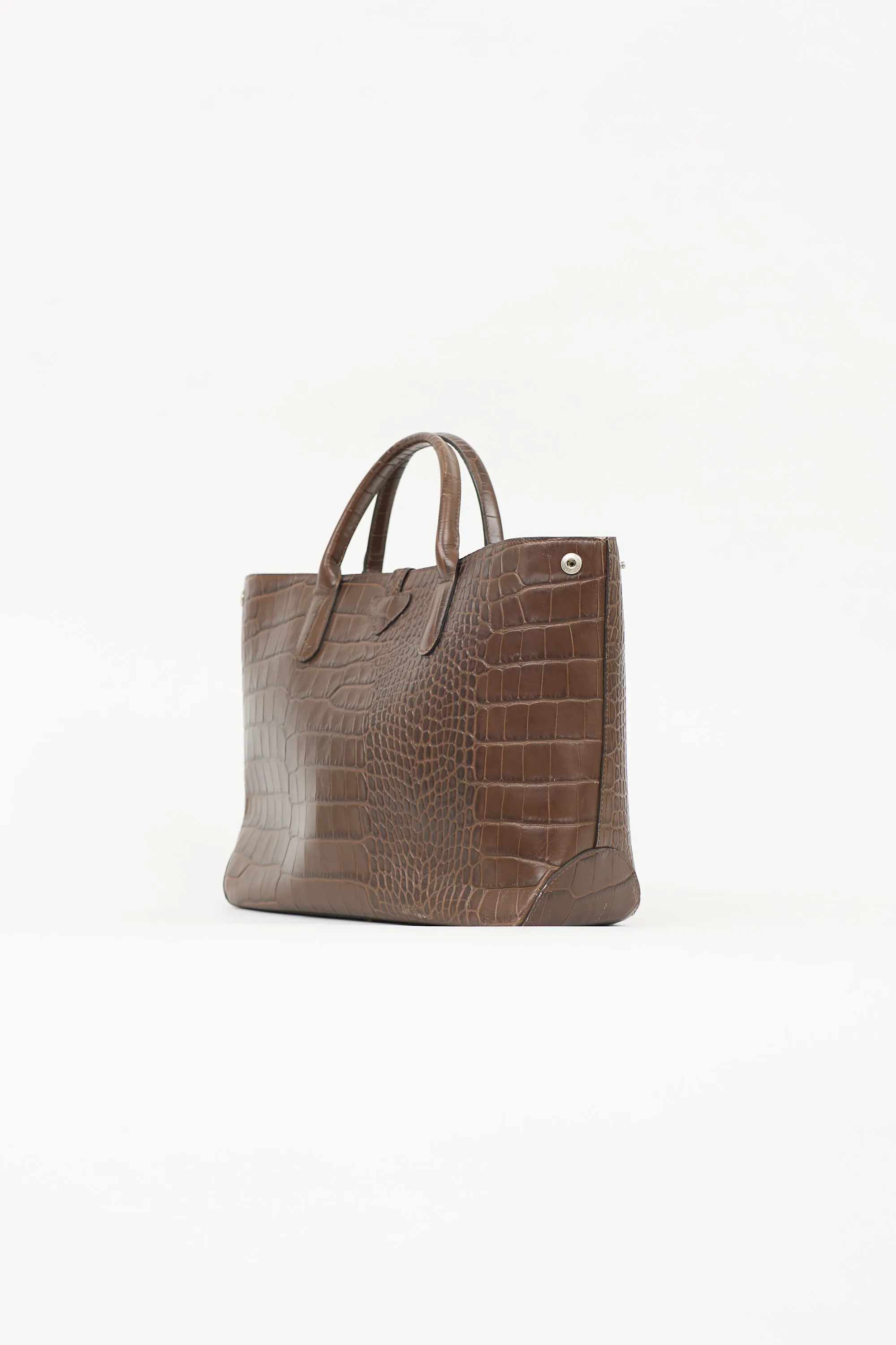 Embossed Leather Roseau Tote sold by VSP Consignment product image thumbnail 5