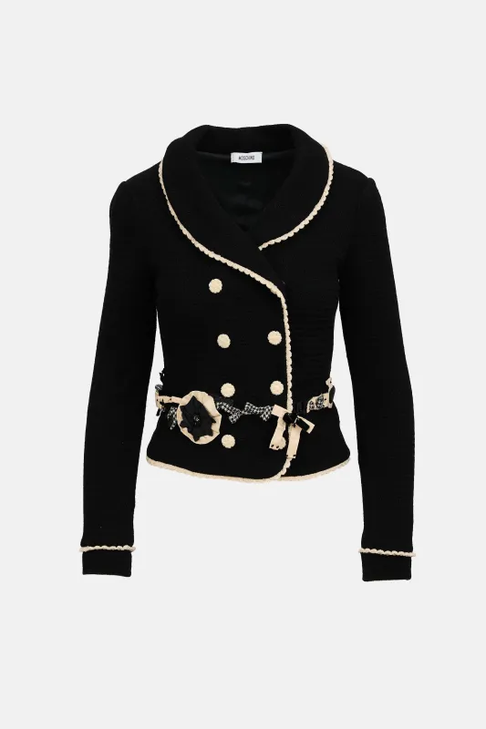 Double Breasted Embellished Knit Blazer sold by VSP Consignment