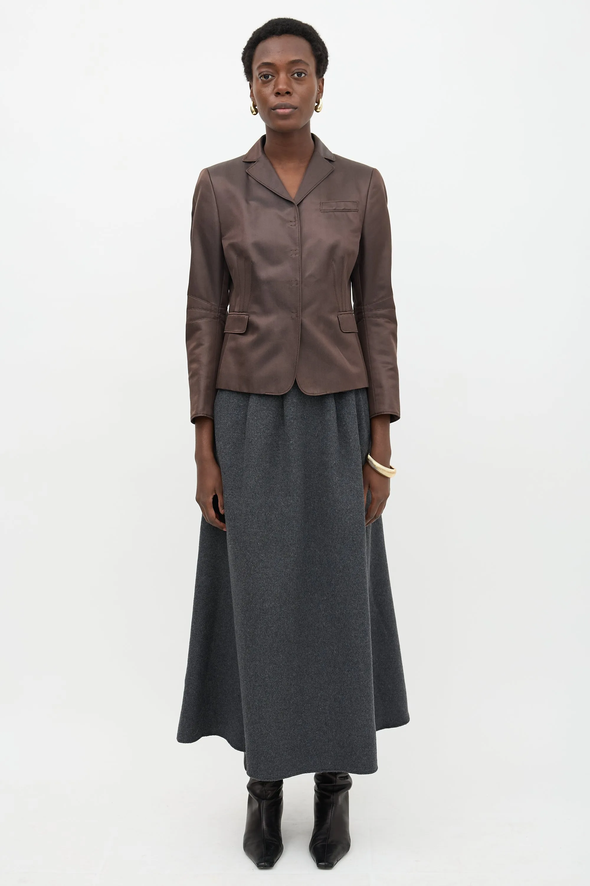 Silk Satin Tailored Blazer sold by VSP Consignment product image thumbnail 2