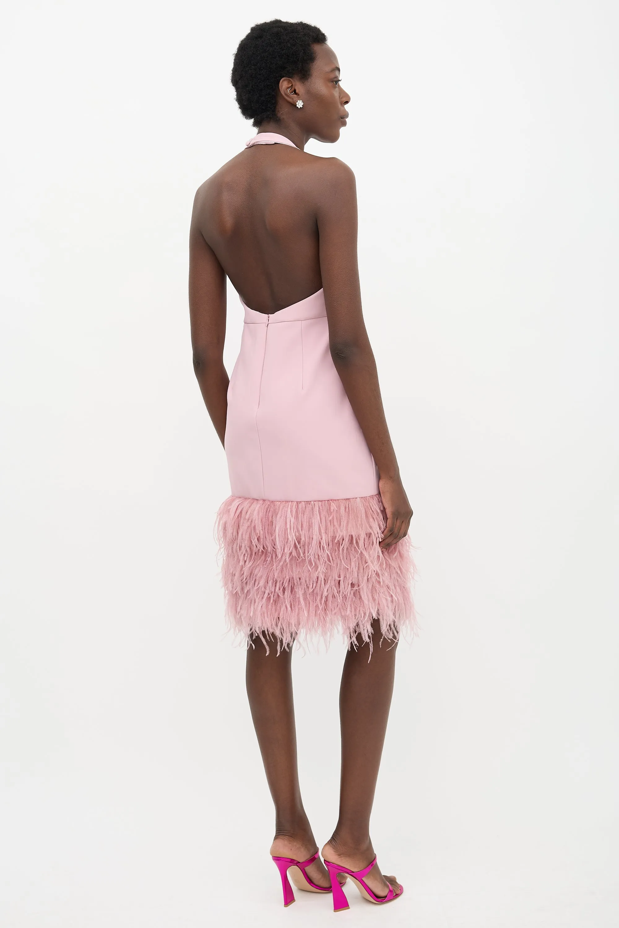 Feather Halter Dress sold by VSP Consignment product image thumbnail 4