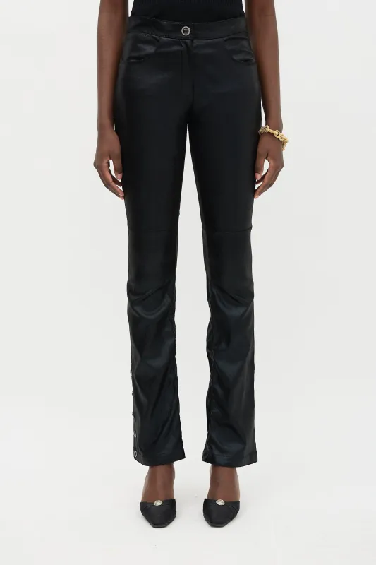 Glitter Suede Bootcut Trouser made by Chanel