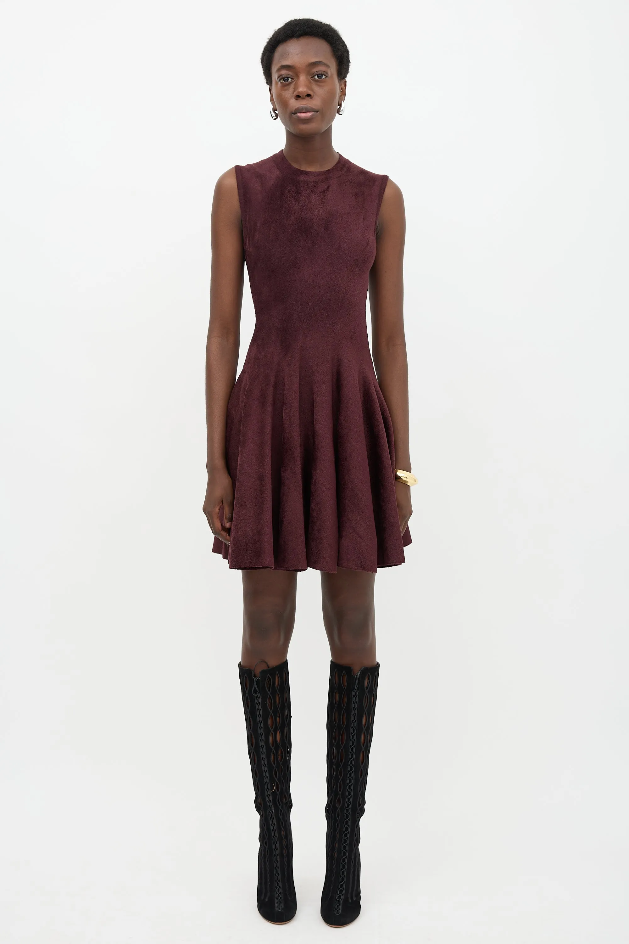 Velour Flare Dress sold by VSP Consignment product image thumbnail 2