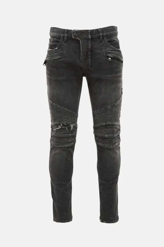 Biker Slim Leg Jeans made by Balmain