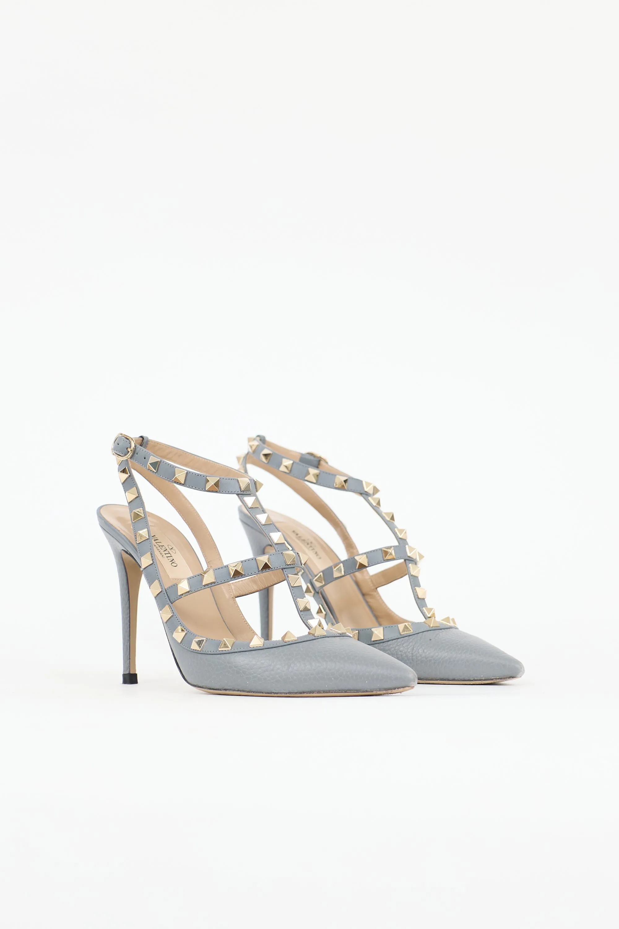 Leather Rockstud Cage Pump sold by VSP Consignment product image thumbnail 2