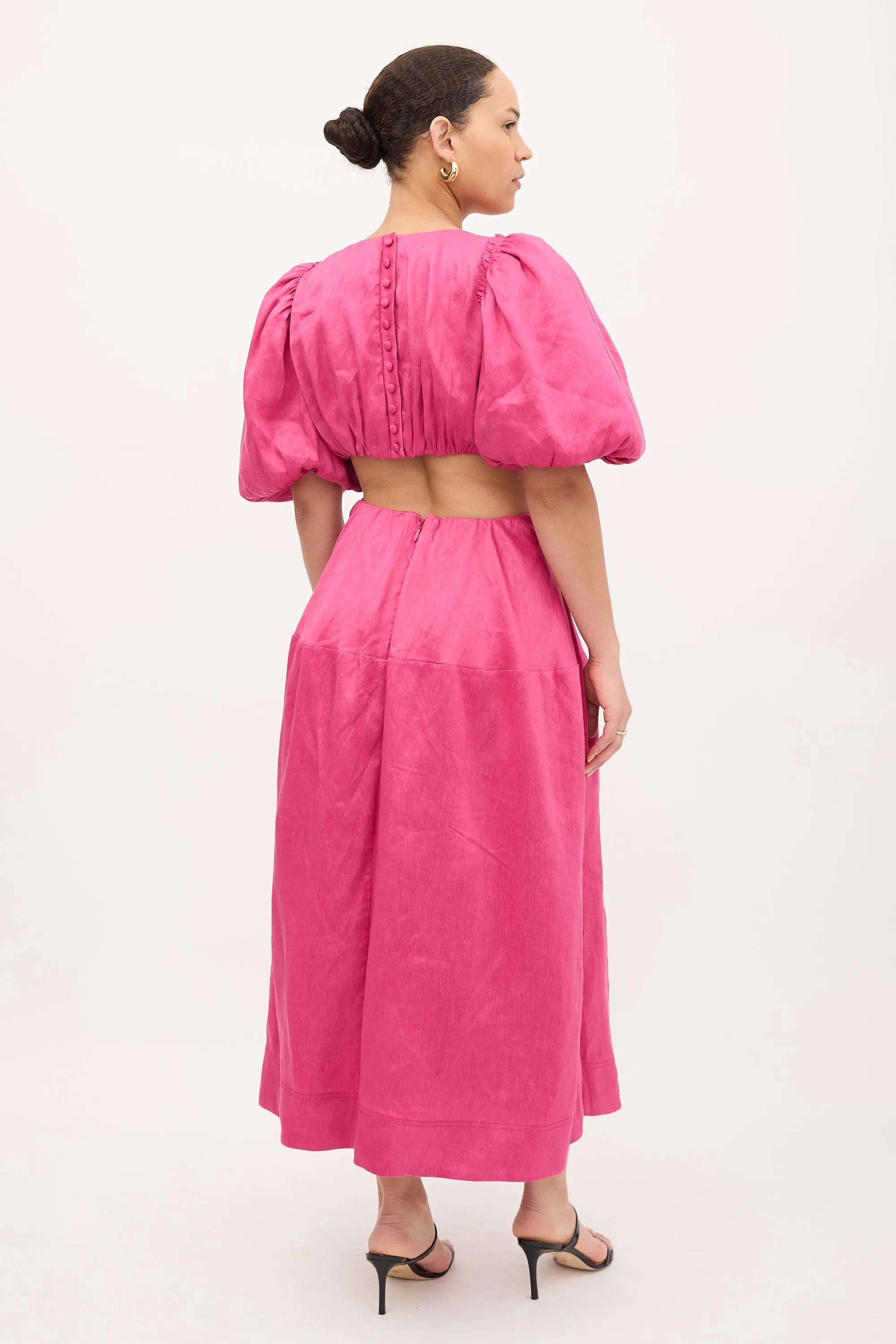 Linen Vanades Puff Dress sold by VSP Consignment product image thumbnail 5