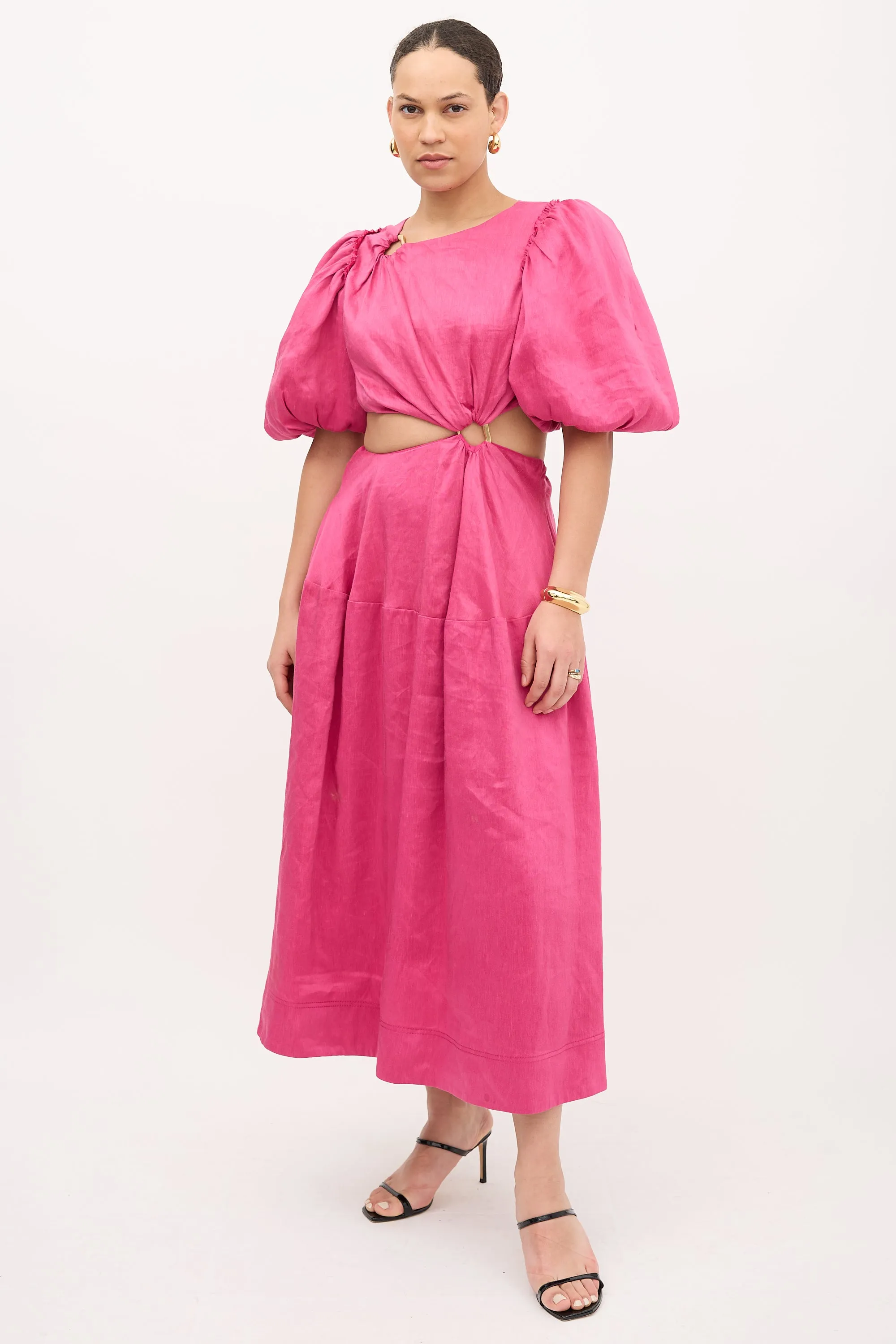 Linen Vanades Puff Dress sold by VSP Consignment product image thumbnail 4