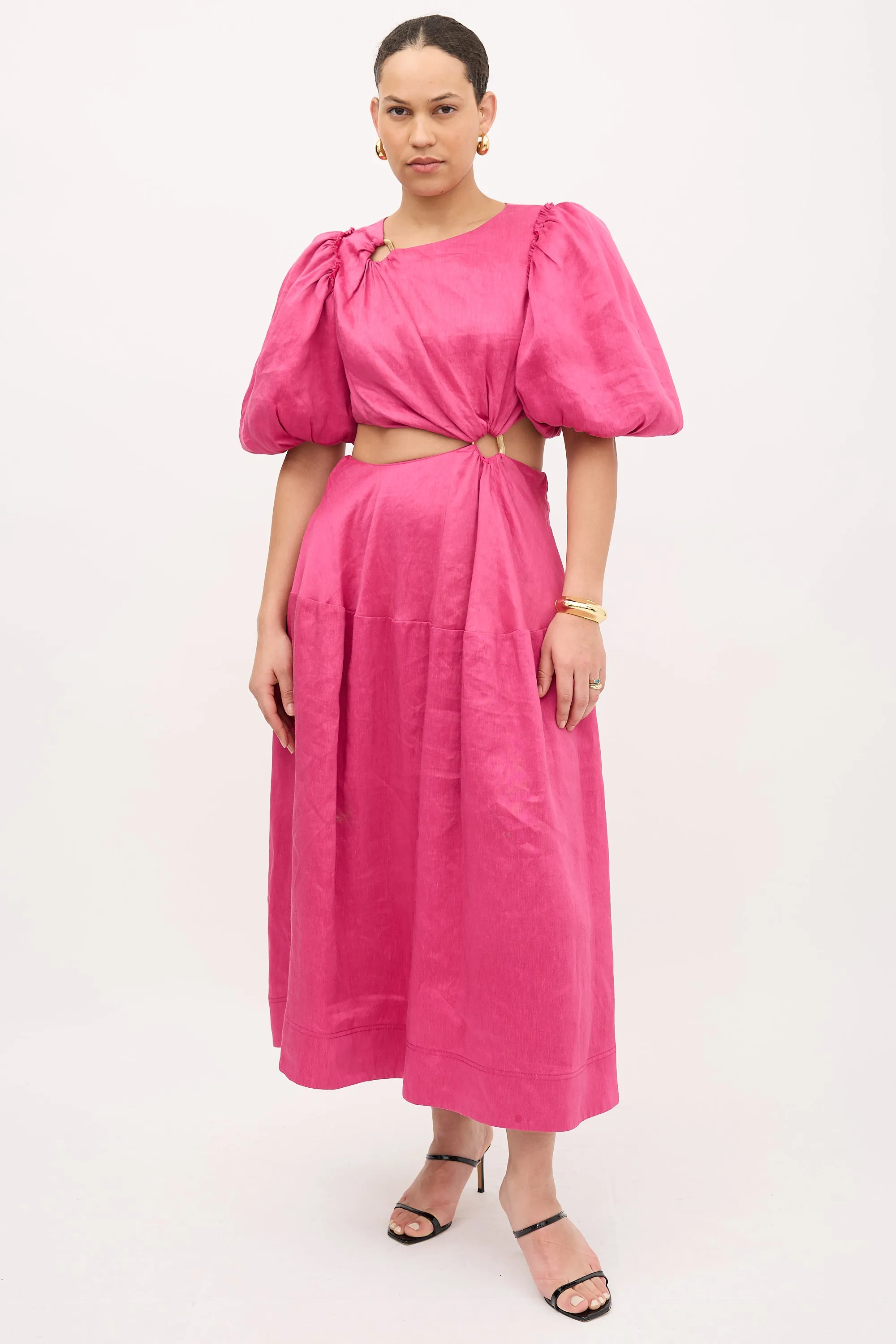 Linen Vanades Puff Dress sold by VSP Consignment product image thumbnail 2