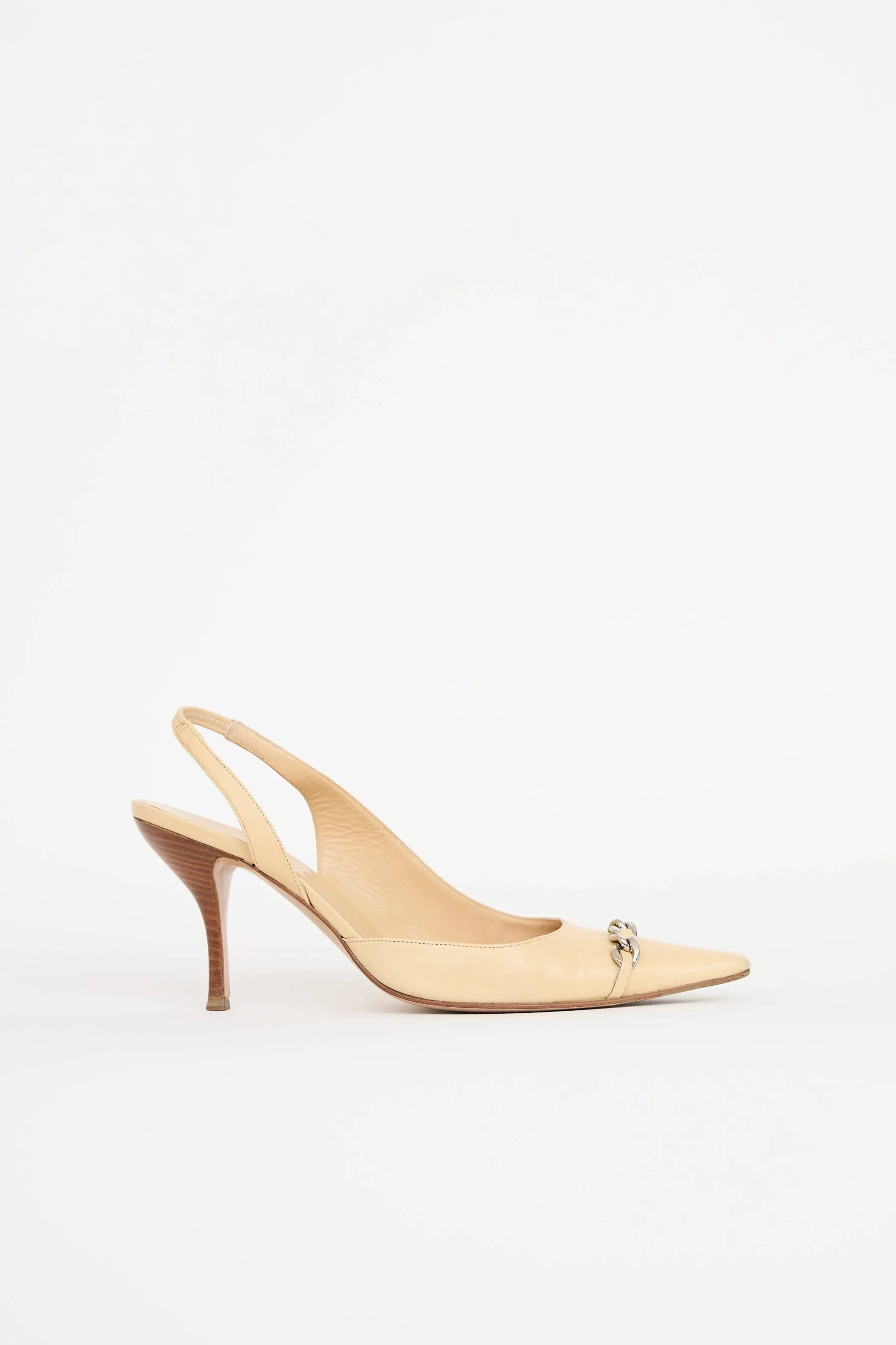 Chain Slingback Heel sold by VSP Consignment