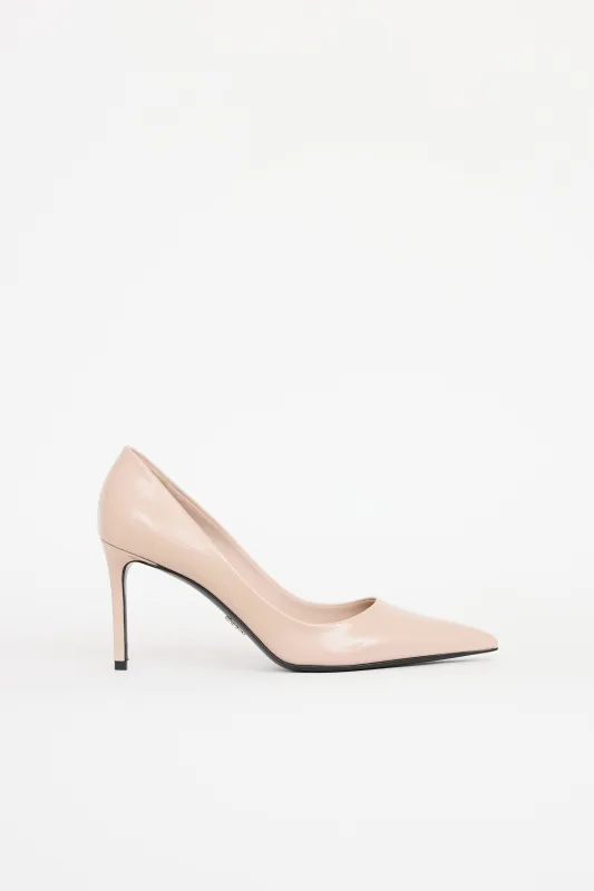 Saffiano Leather Pump sold by VSP Consignment
