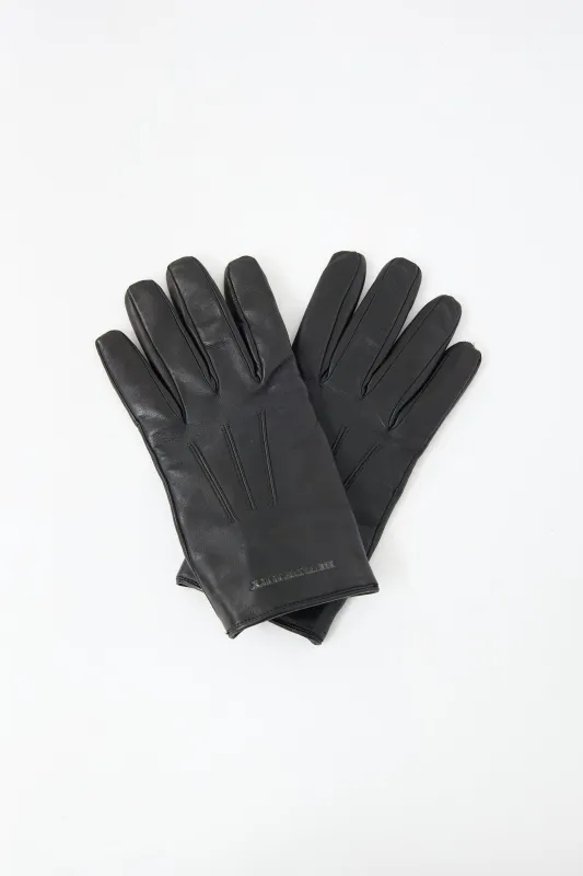 Leather Logo Gloves made by Burberry