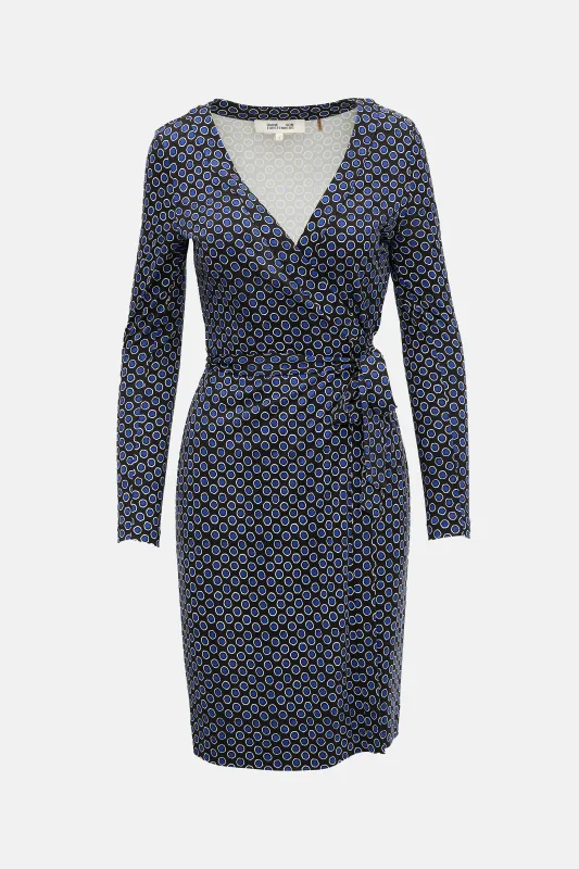 Silk Polka Dot Wrap Dress sold by VSP Consignment