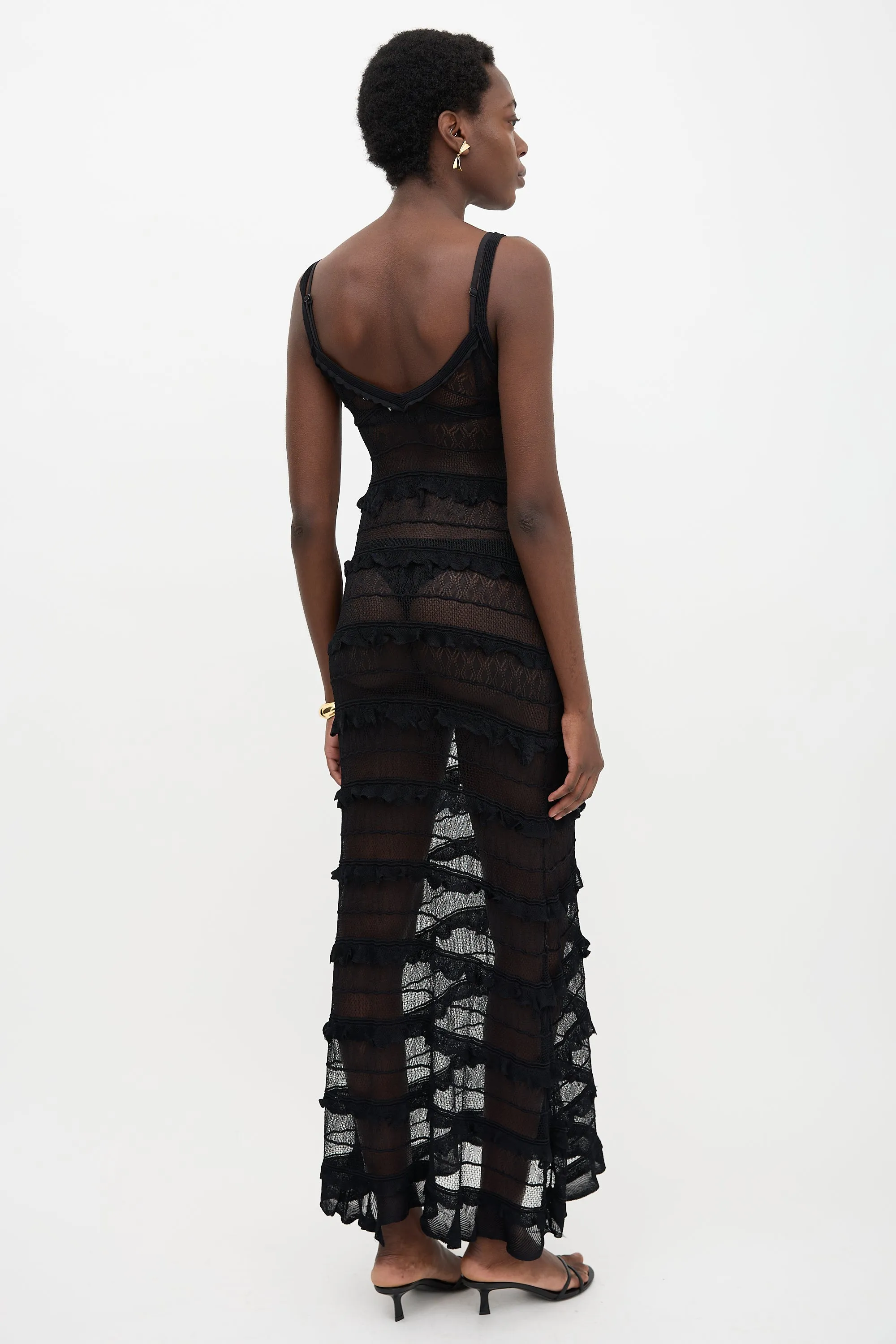 Lace Knit Ruffle Dress sold by VSP Consignment product image thumbnail 4