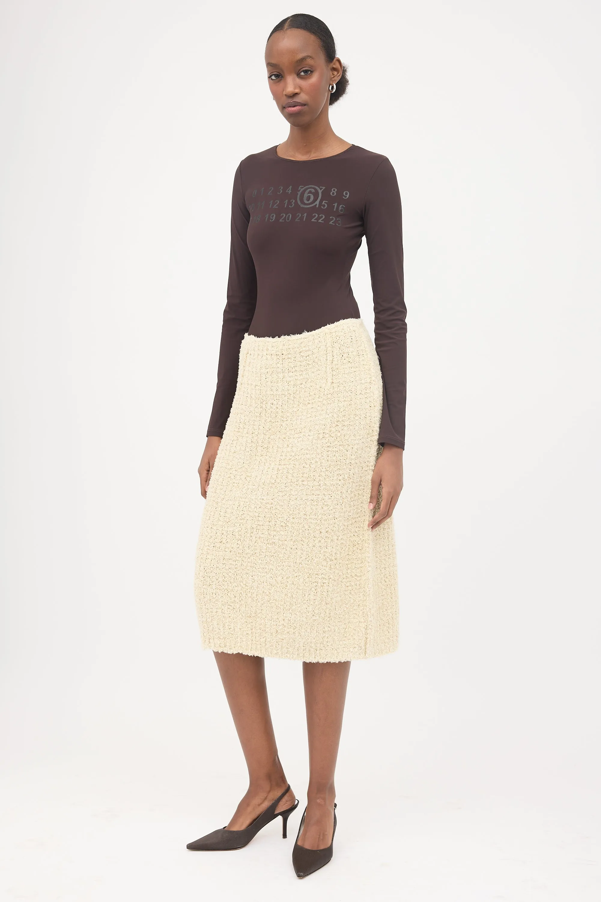 Linen Knit Tweed Skirt sold by VSP Consignment product image thumbnail 2