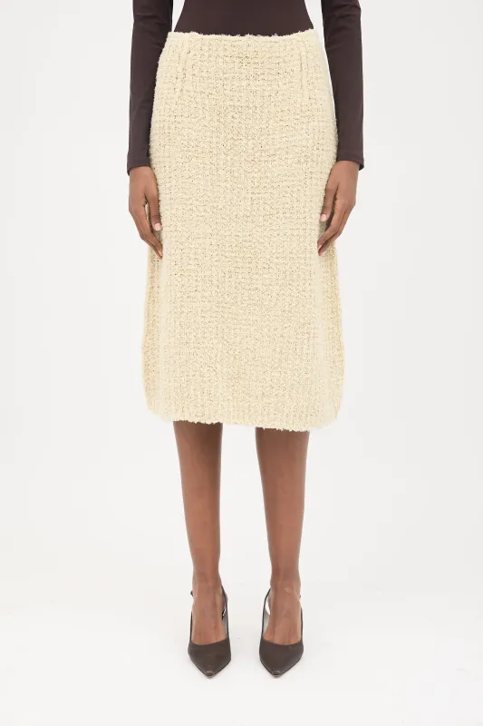Linen Knit Tweed Skirt sold by VSP Consignment