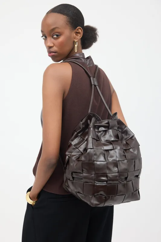 Leather Cassette Sailor Intreccio Backpack sold by VSP Consignment